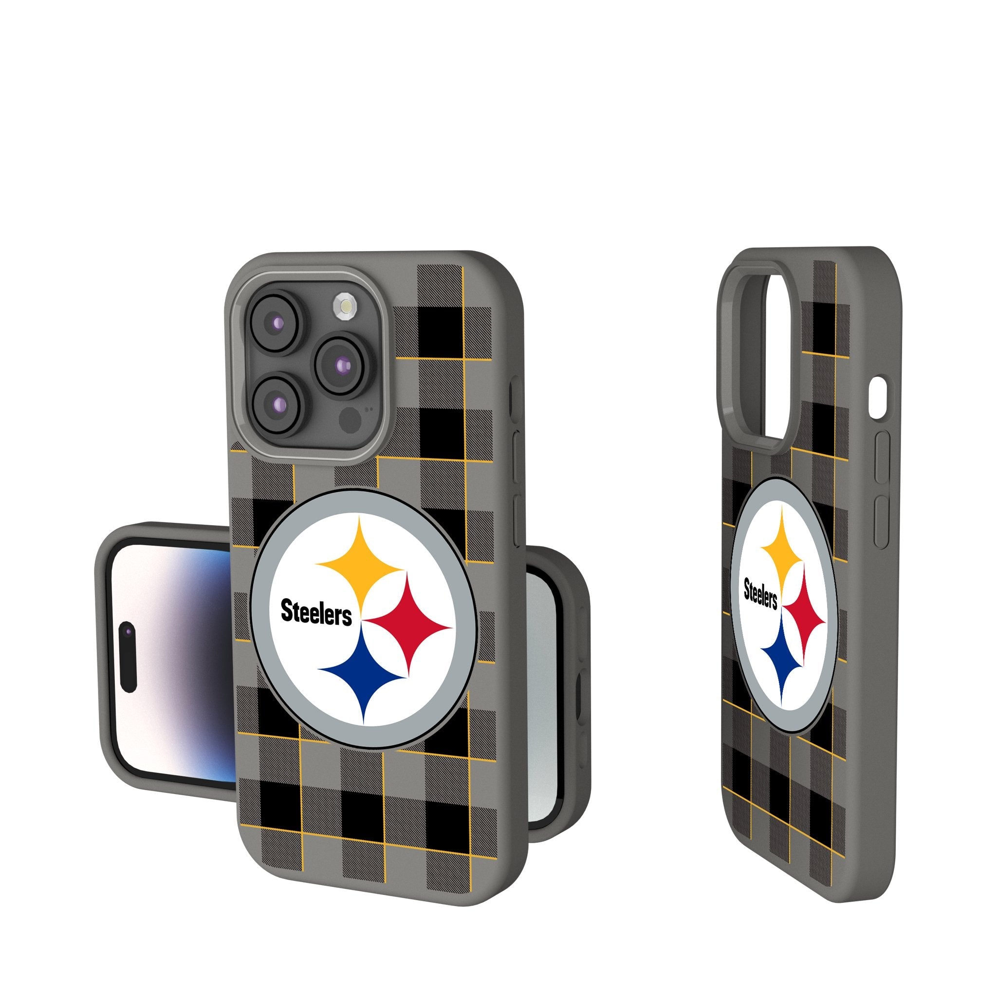 Pittsburgh Steelers Plaid Soft Touch Phone Case 1