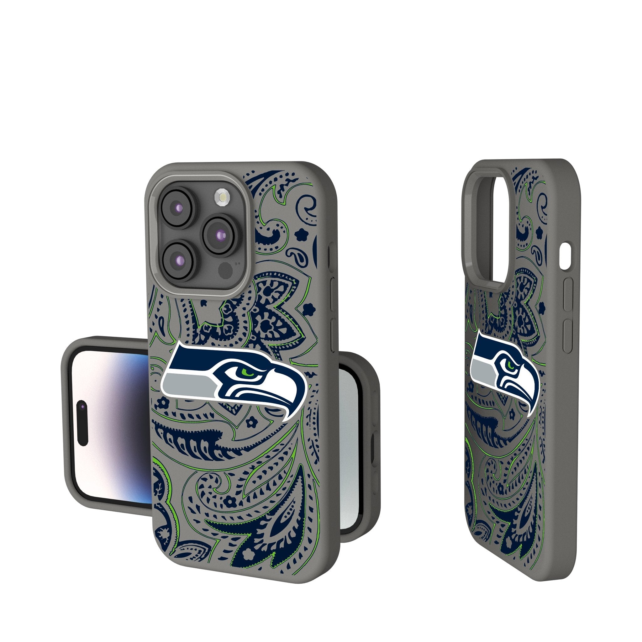 Seattle Seahawks Paisley Soft Touch Phone Case 1