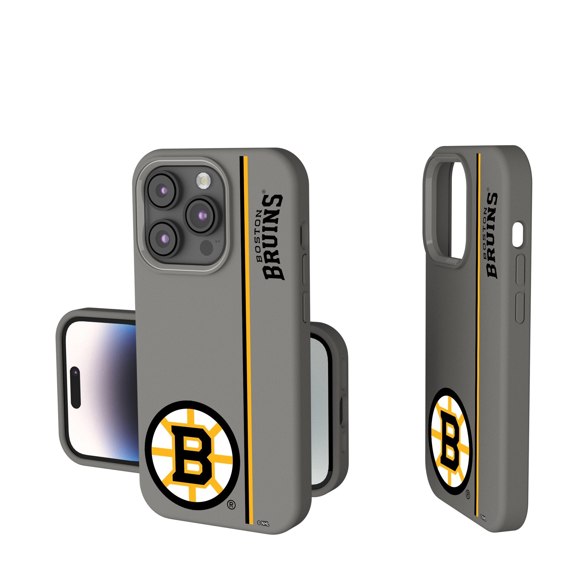 Boston Bruins Sidebar Soft Touch Phone Case for Apple iPhone