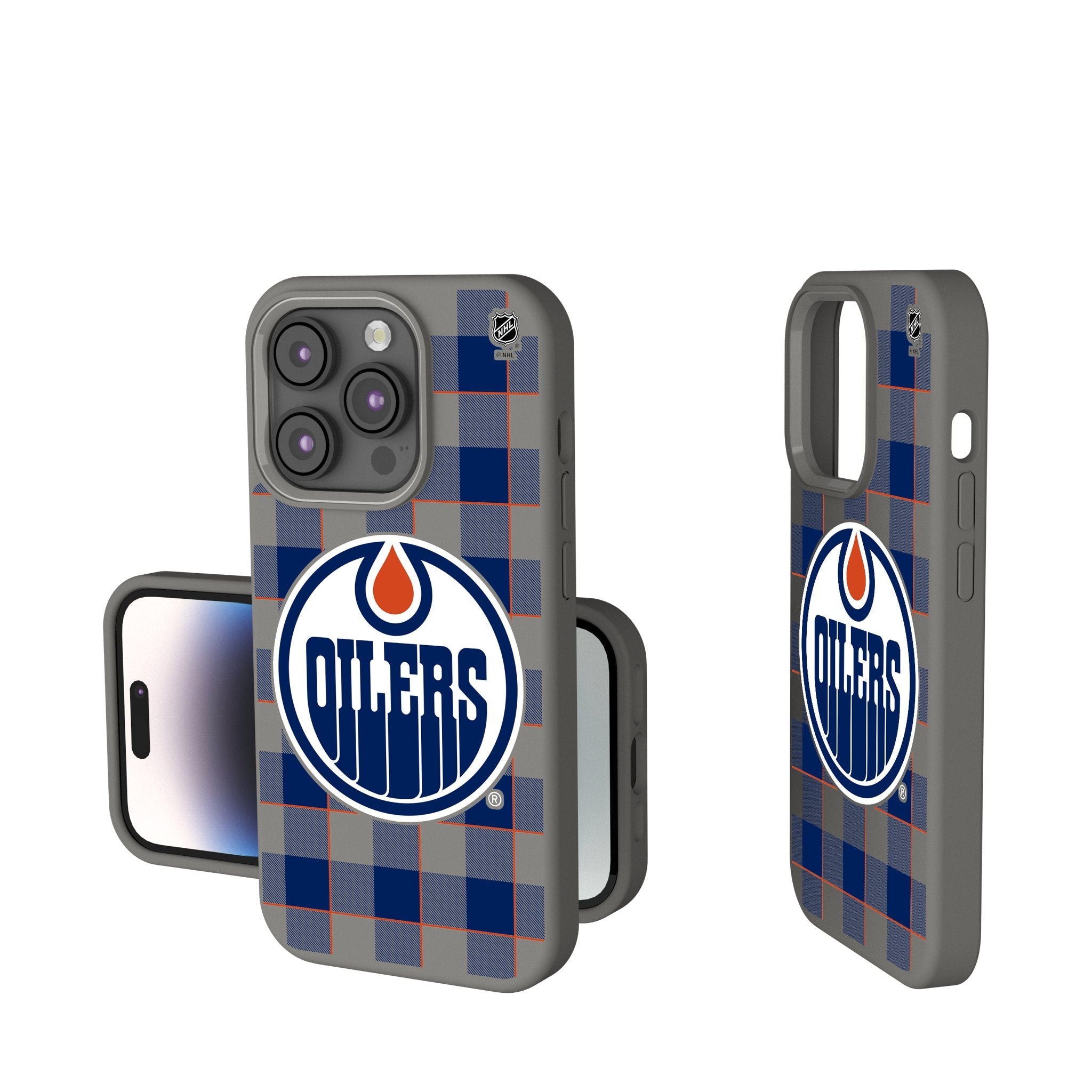 Edmonton Oilers Plaid Soft Touch Phone Case
