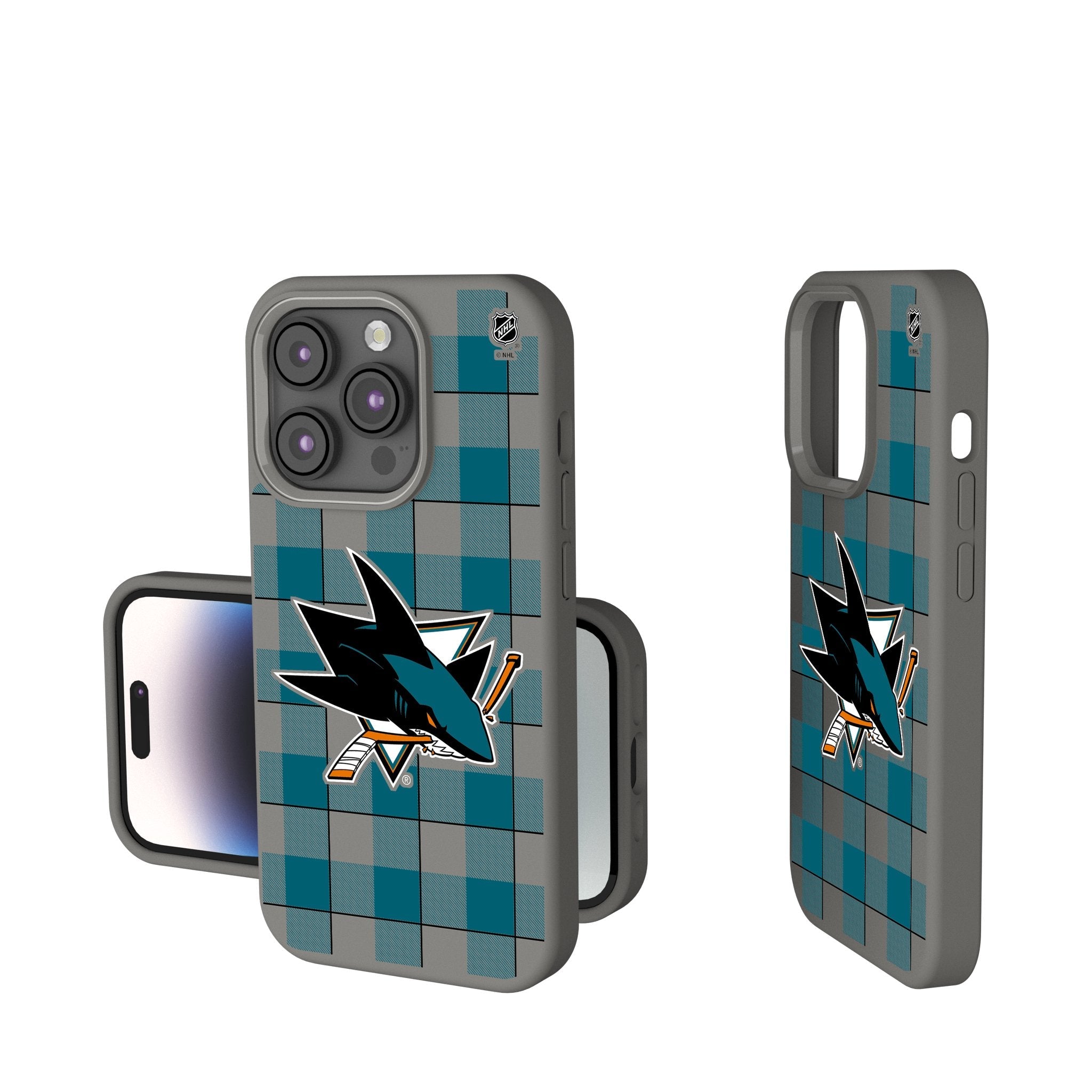 San Jose Sharks Plaid Soft Touch Phone Case