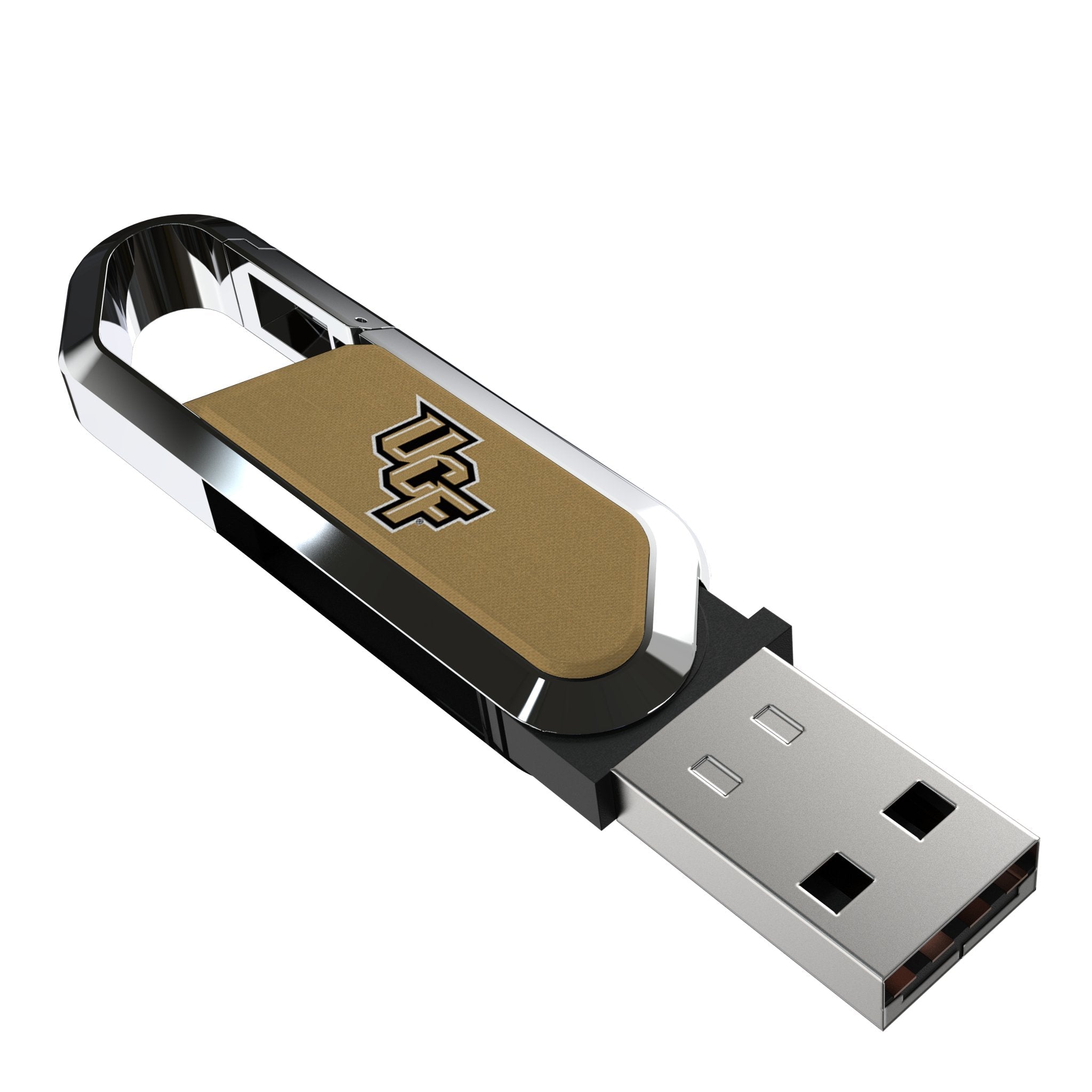 University of Central Florida Golden Knights Solid USB 64GB Clip Style Flash Drive 1