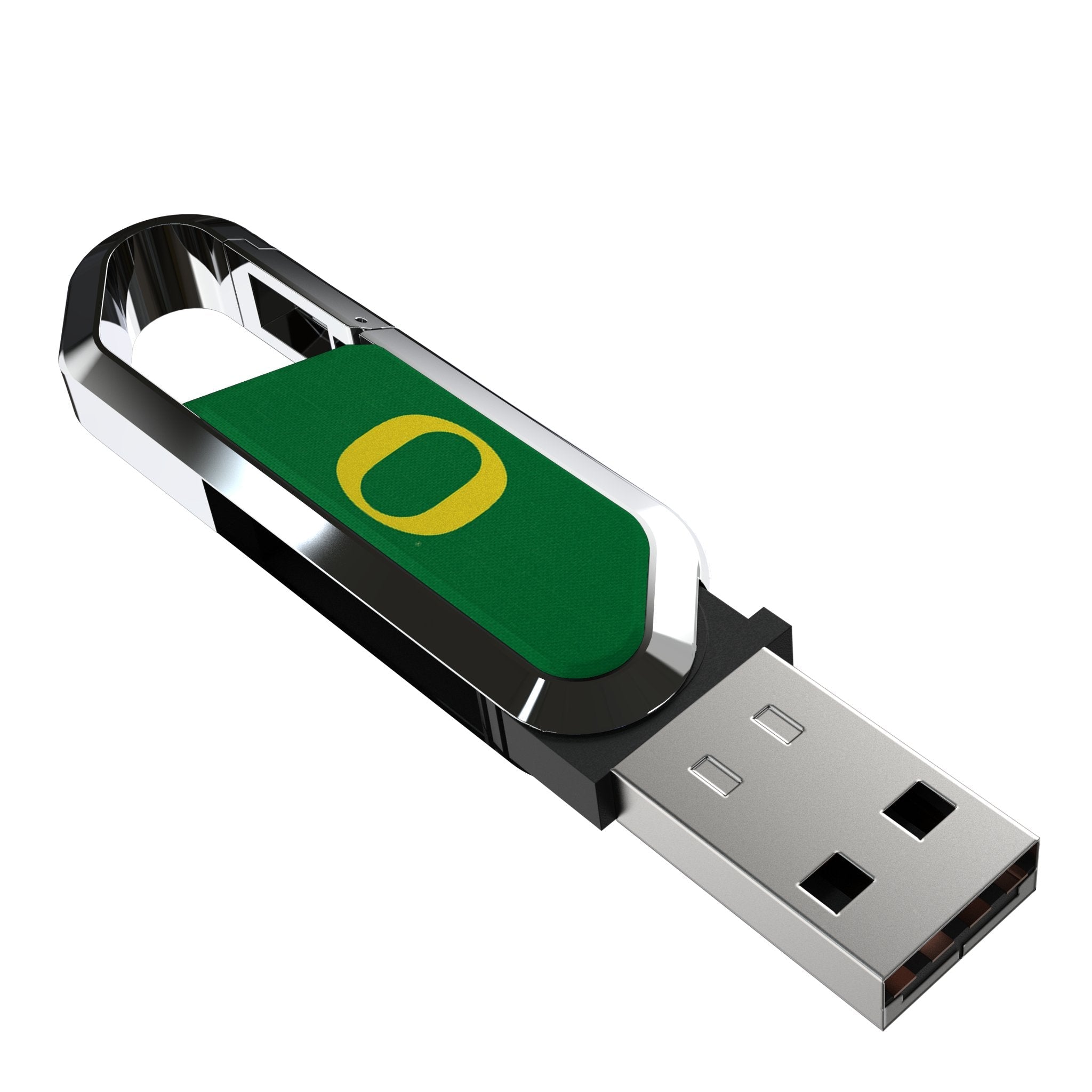 University of Oregon Ducks Solid USB 64GB Clip Style Flash Drive 1
