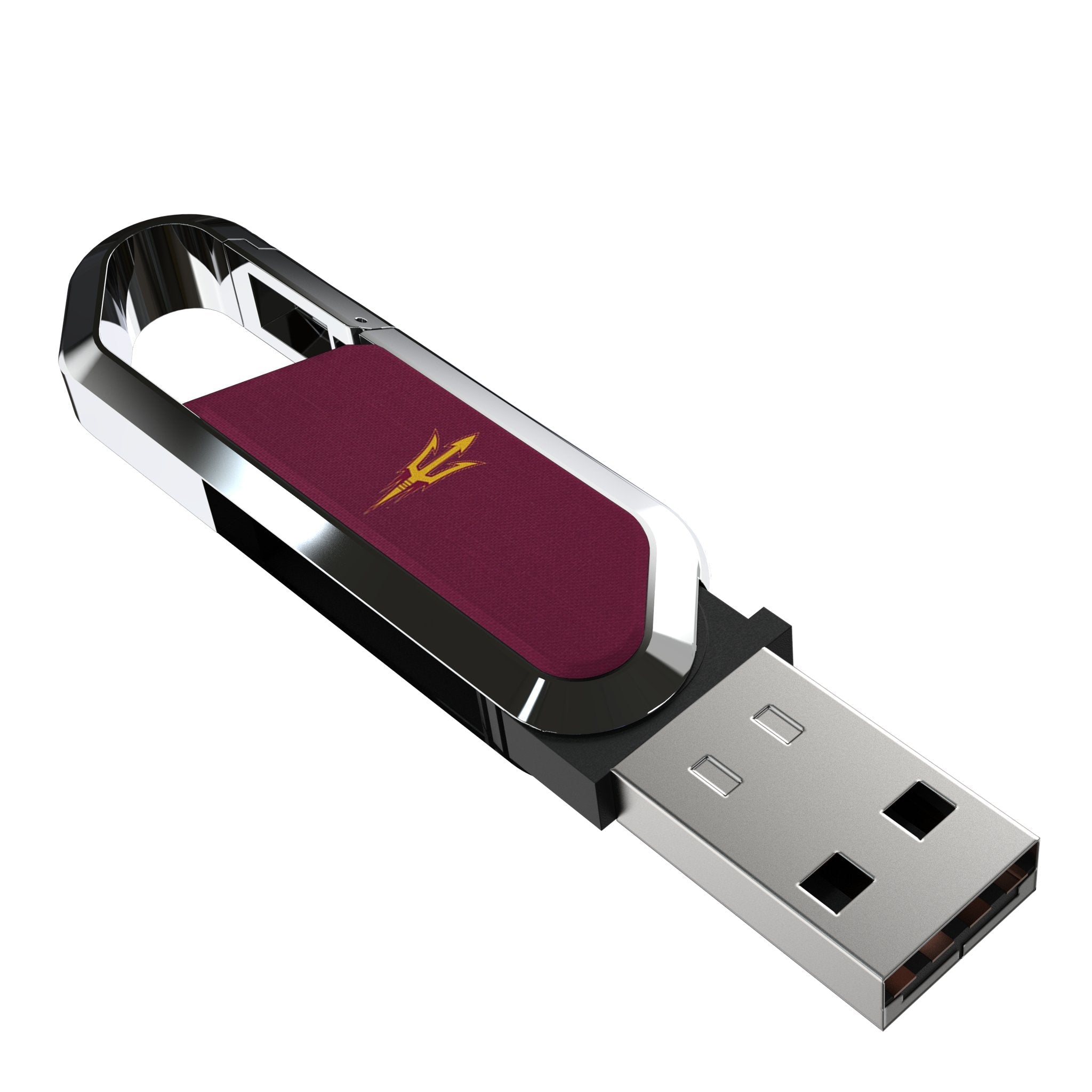 Arizona State University Sun Devils Solid USB 64GB Clip Style Flash Drive 1