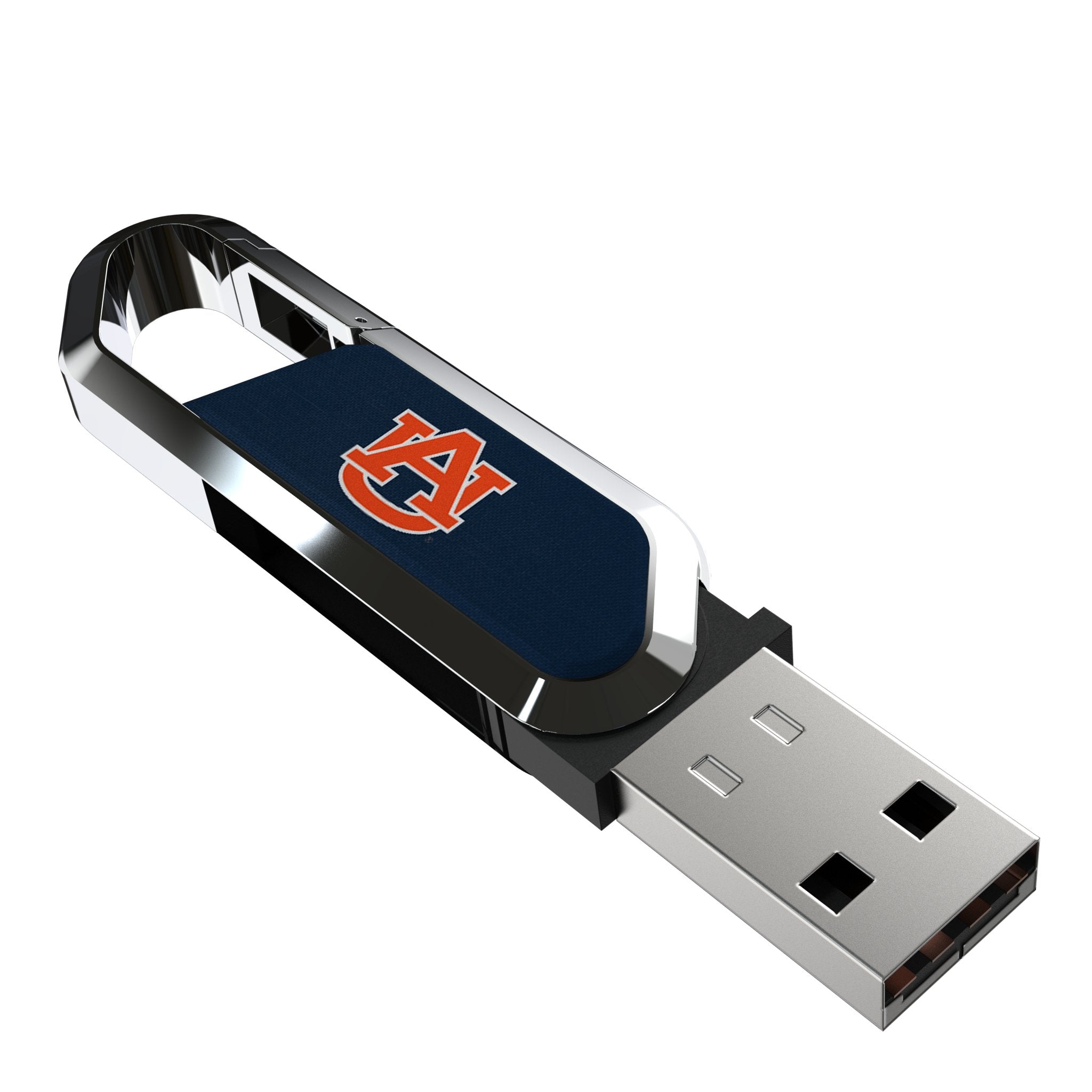 University of Auburn Tigers Solid USB 64GB Clip Style Flash Drive 1