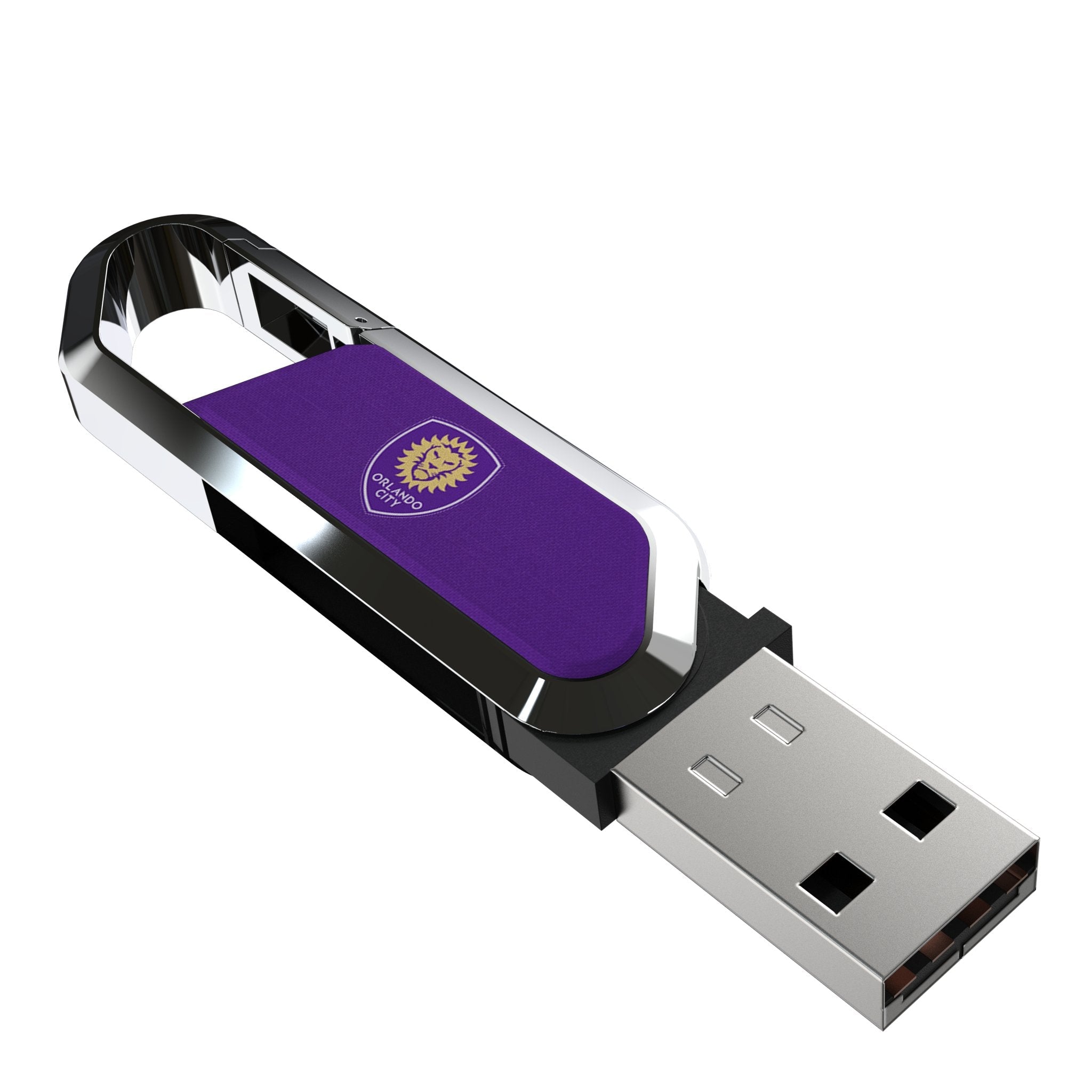 Orlando City Soccer Club Solid USB 64GB Clip Style Flash Drive 1