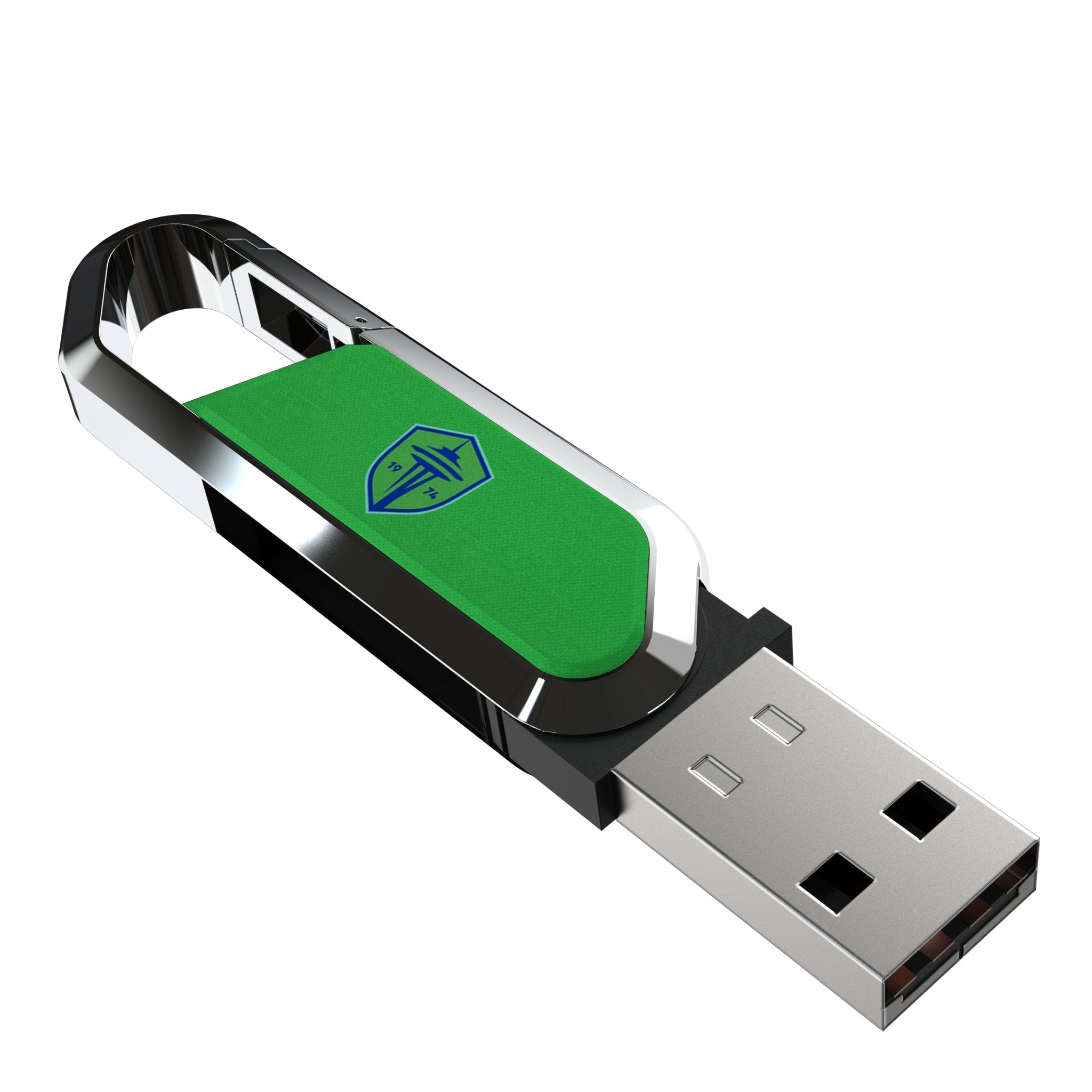 Seattle Sounders FC Solid USB 64GB Clip Style Flash Drive 1