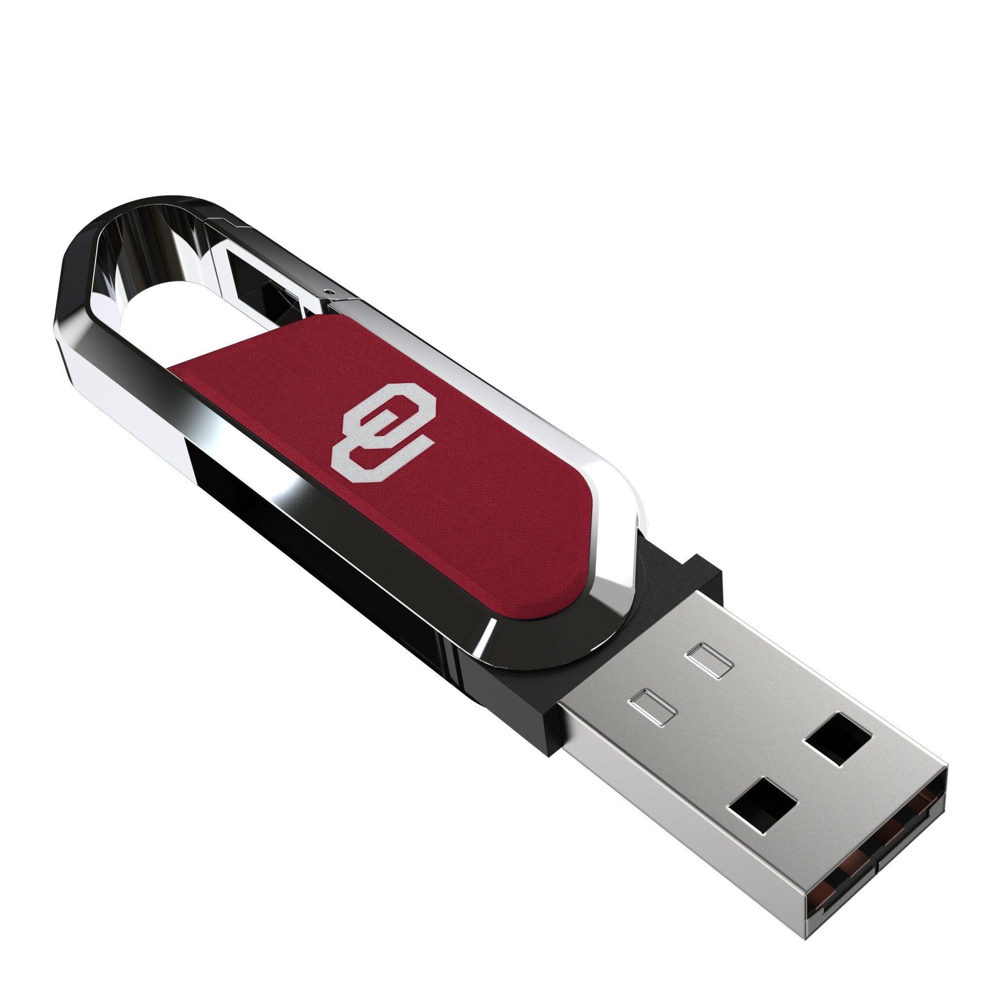 University of Oklahoma Sooners Solid USB 64GB Clip Style Flash Drive 1