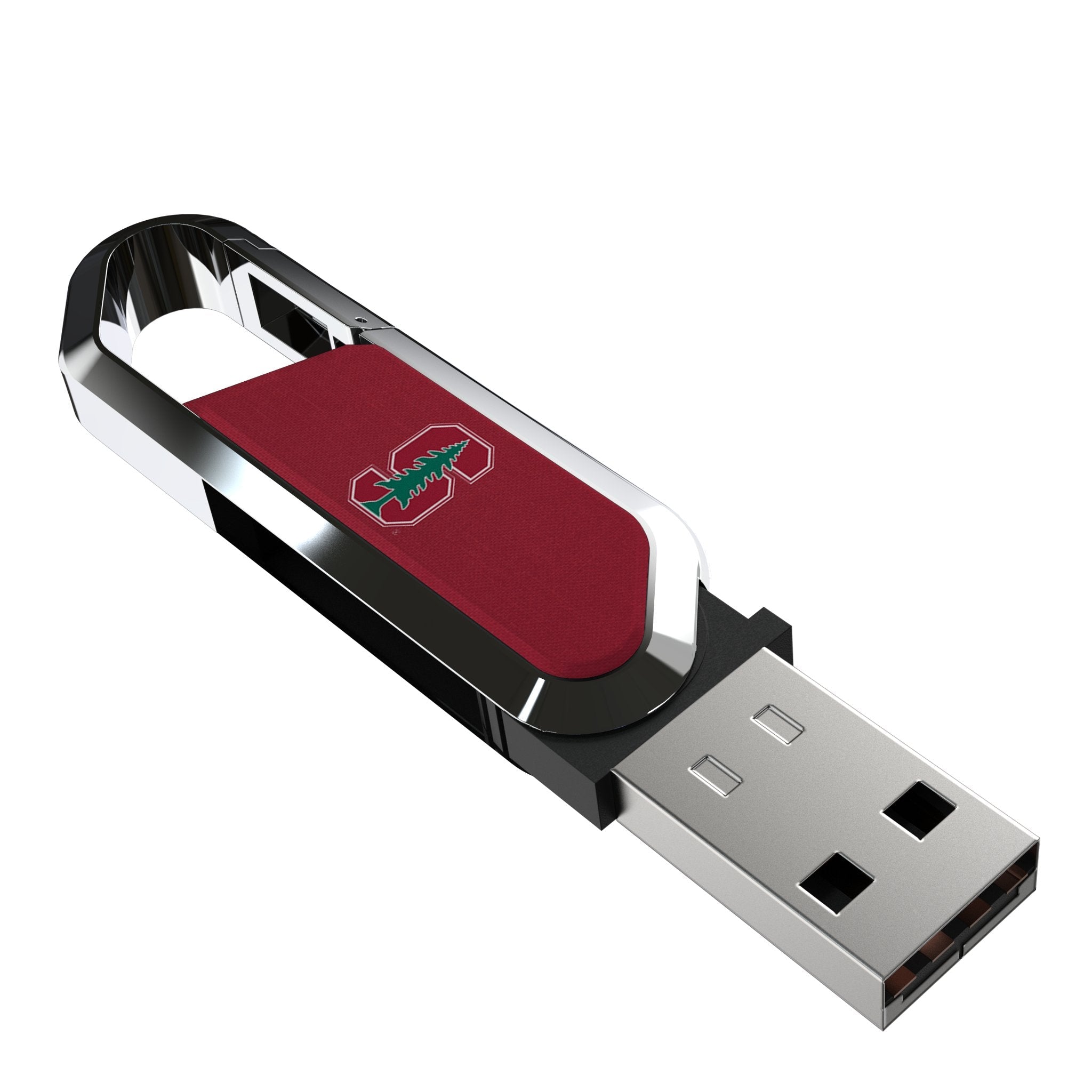 Stanford University Cardinal Solid USB 64GB Clip Style Flash Drive