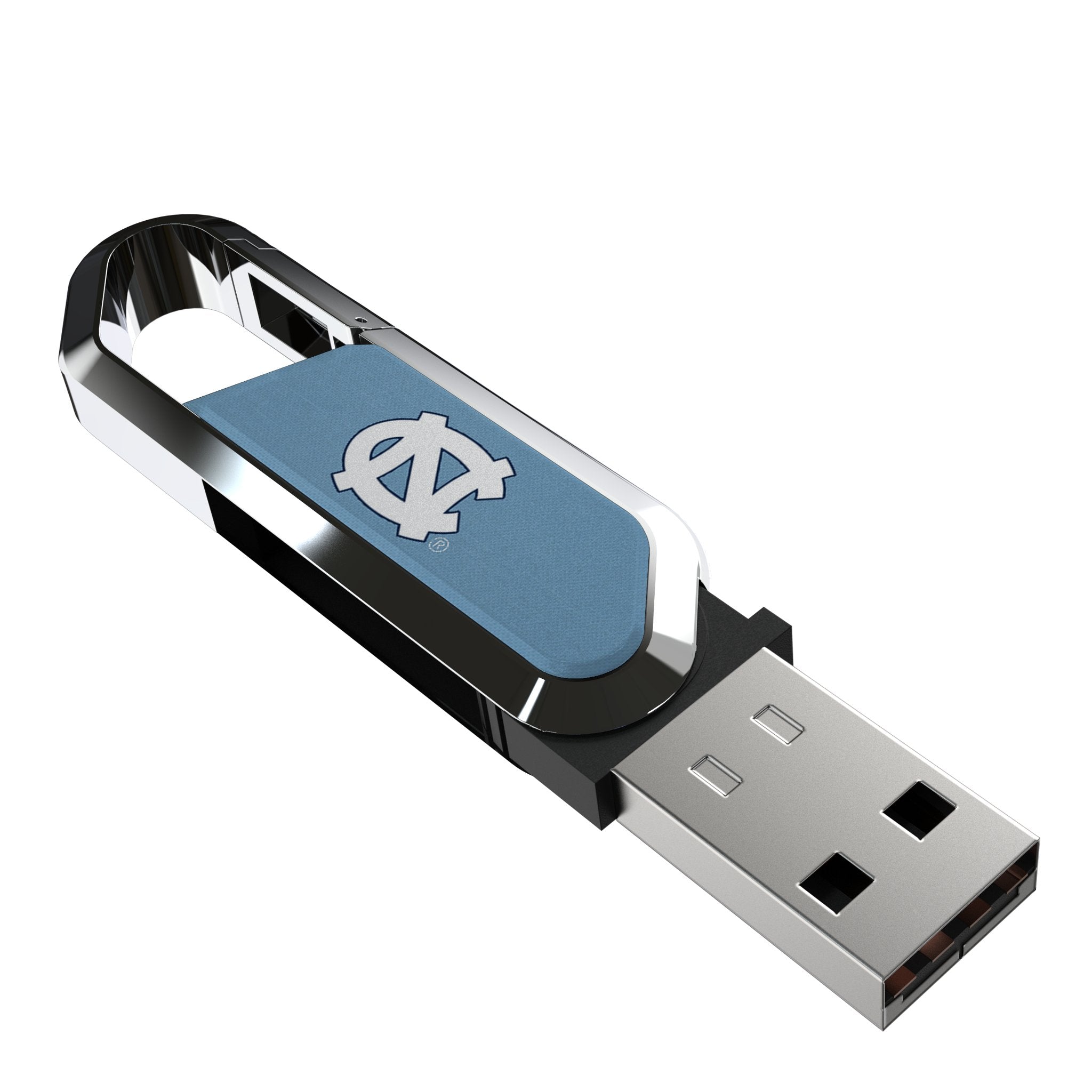 University of North Carolina Tar Heels Solid USB 64GB Clip Style Flash Drive 1