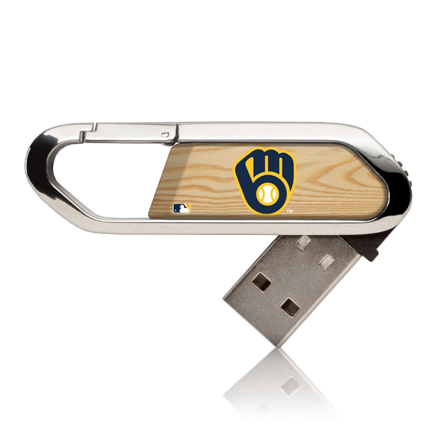 Milwaukee Brewers Wood Bat USB 32GB Clip Style Flash Drive 1