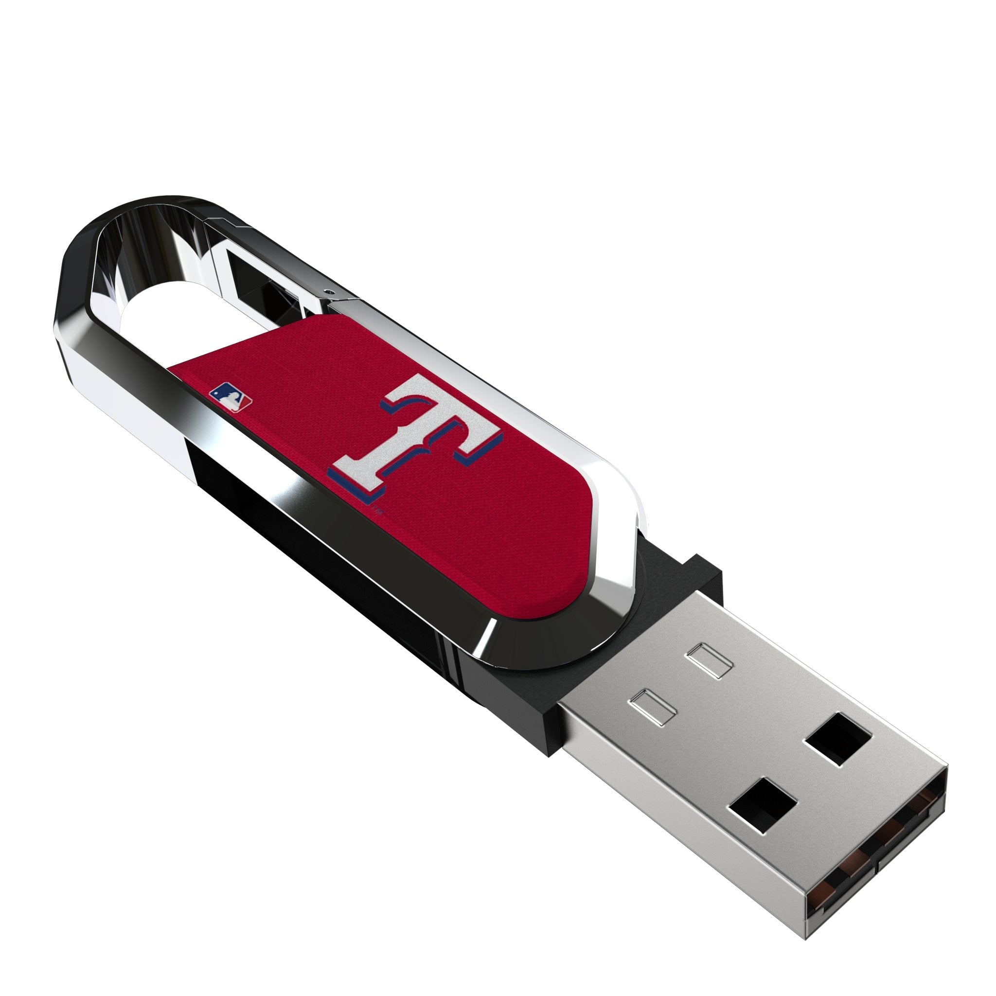 Texas Rangers Solid USB 64GB Clip Style Flash Drive 1