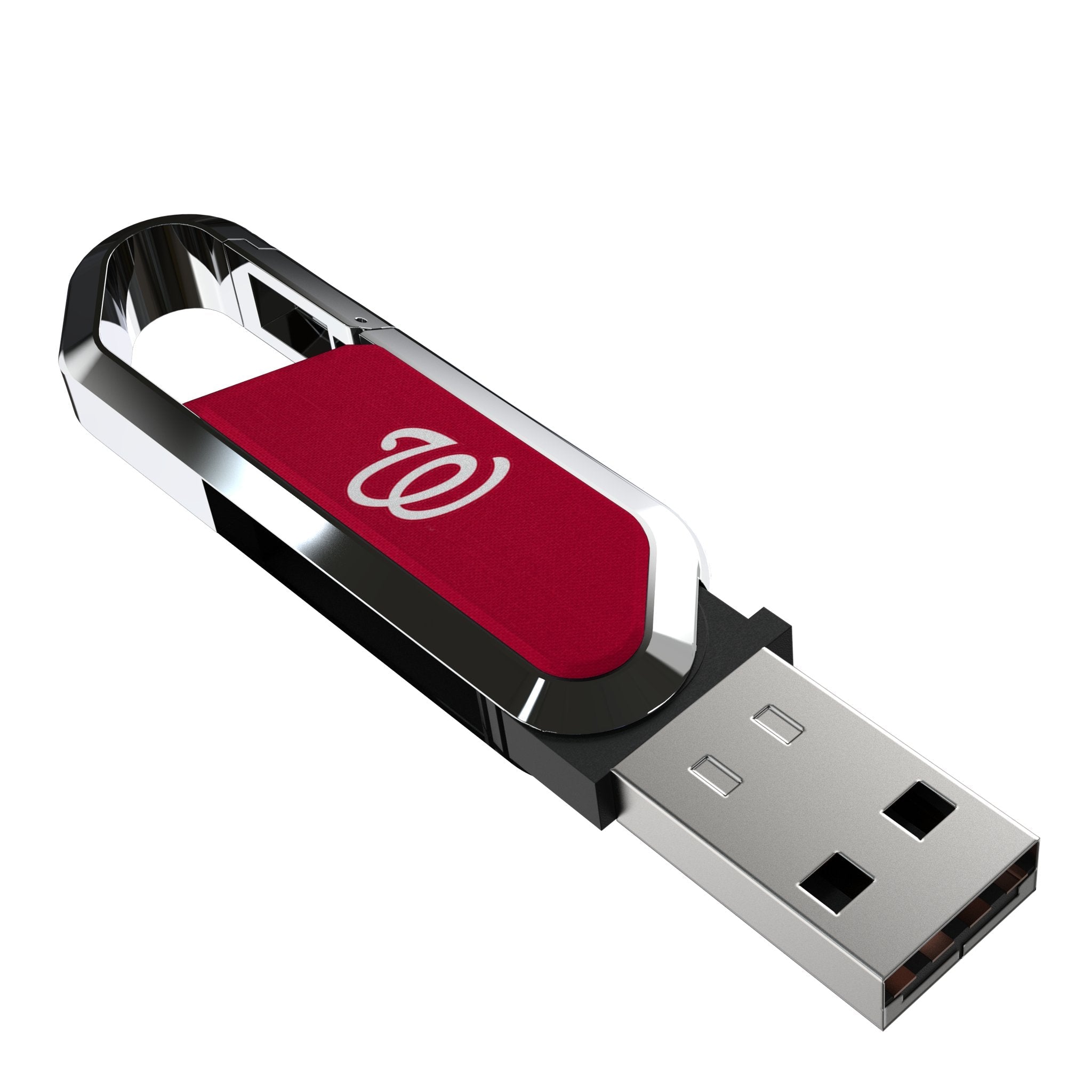 Washington Nationals Solid USB 64GB Clip Style Flash Drive