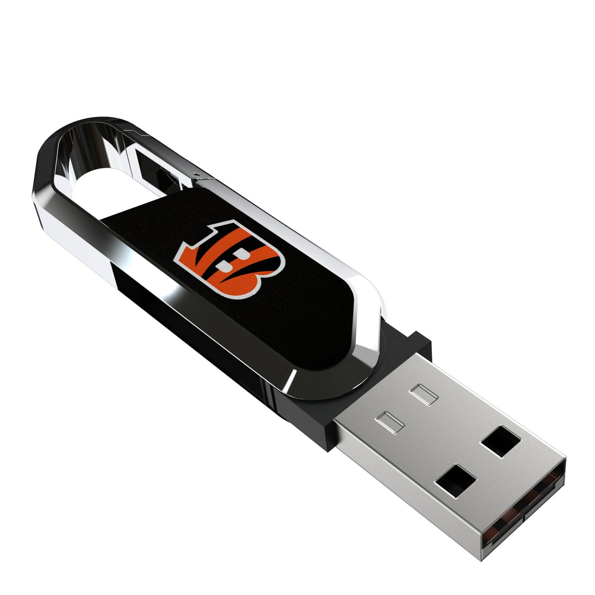 Cincinnati Bengals Solid USB 64GB Clip Style Flash Drive 1