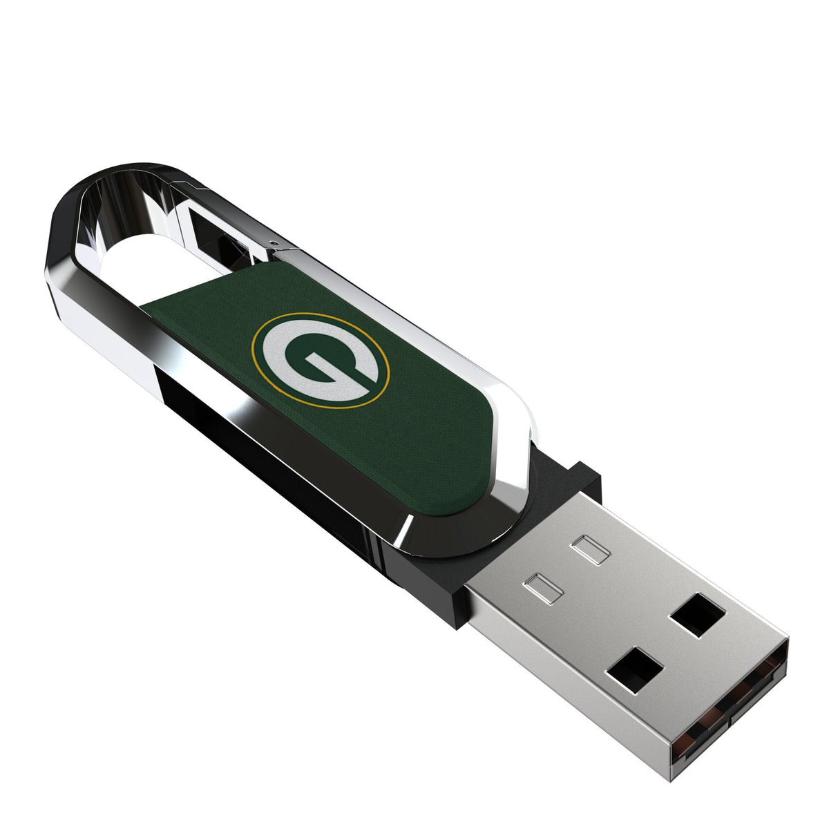 Green Bay Packers Solid USB 64GB Clip Style Flash Drive