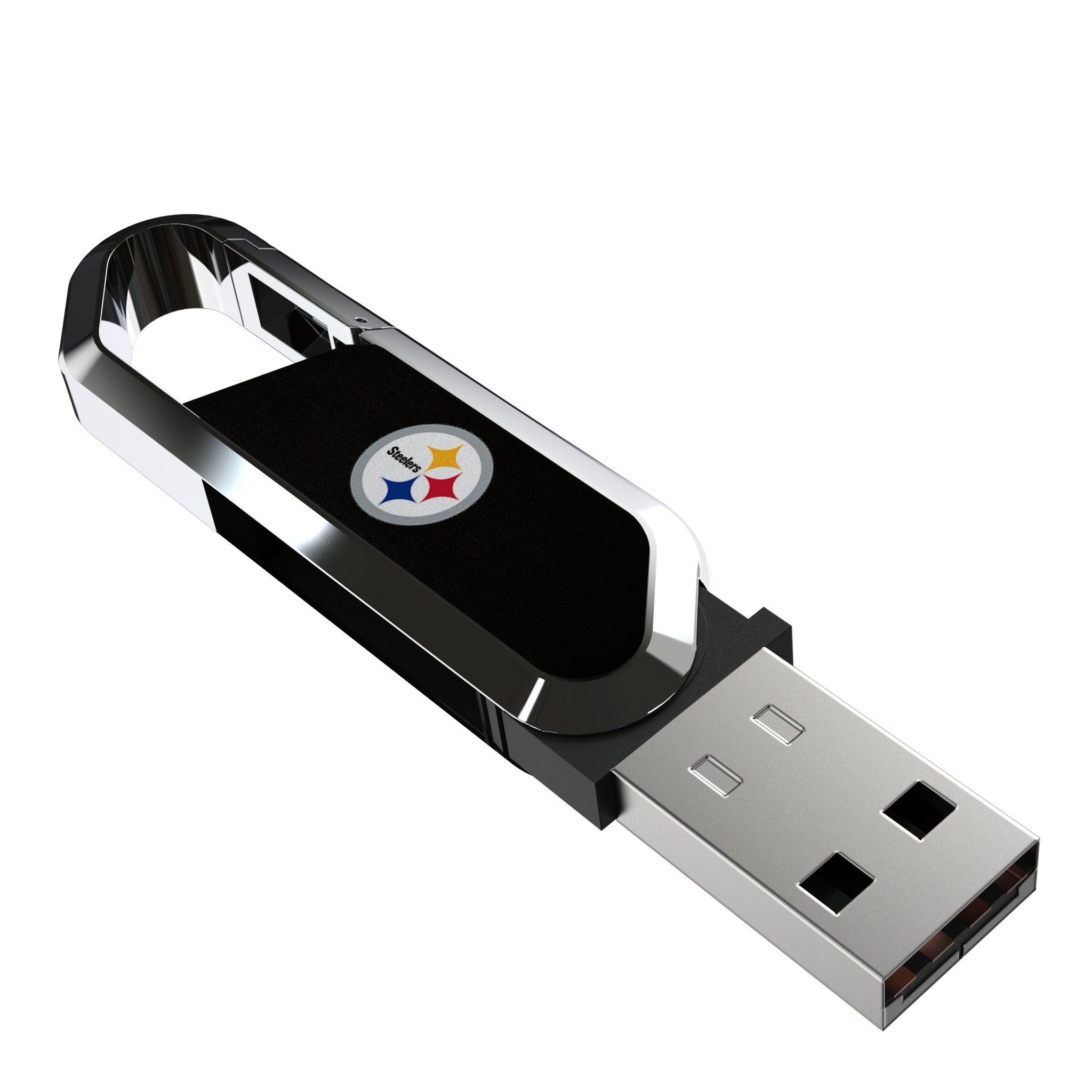 Pittsburgh Steelers Solid USB 64GB Clip Style Flash Drive 1