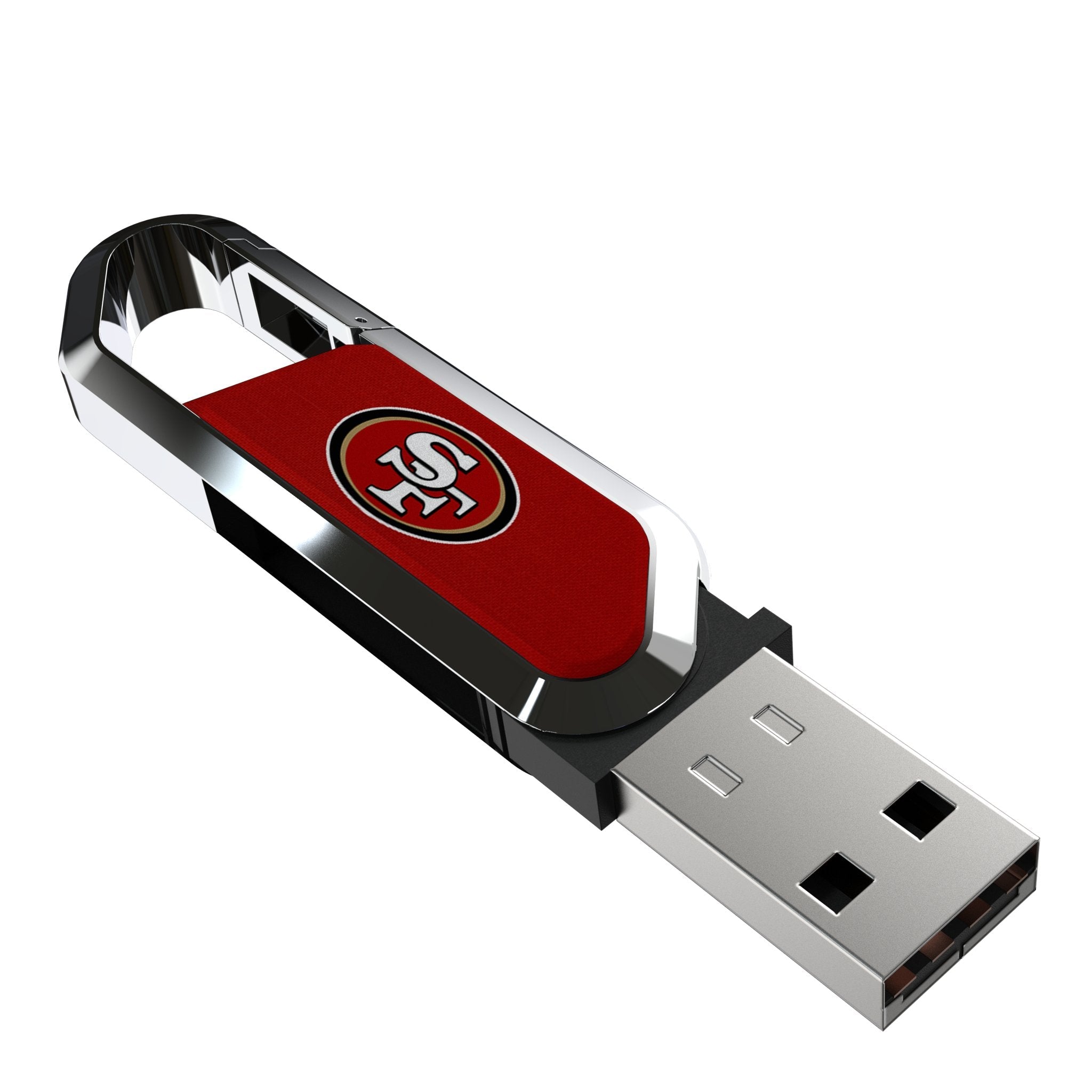 San Francisco 49ers Solid USB 64GB Clip Style Flash Drive