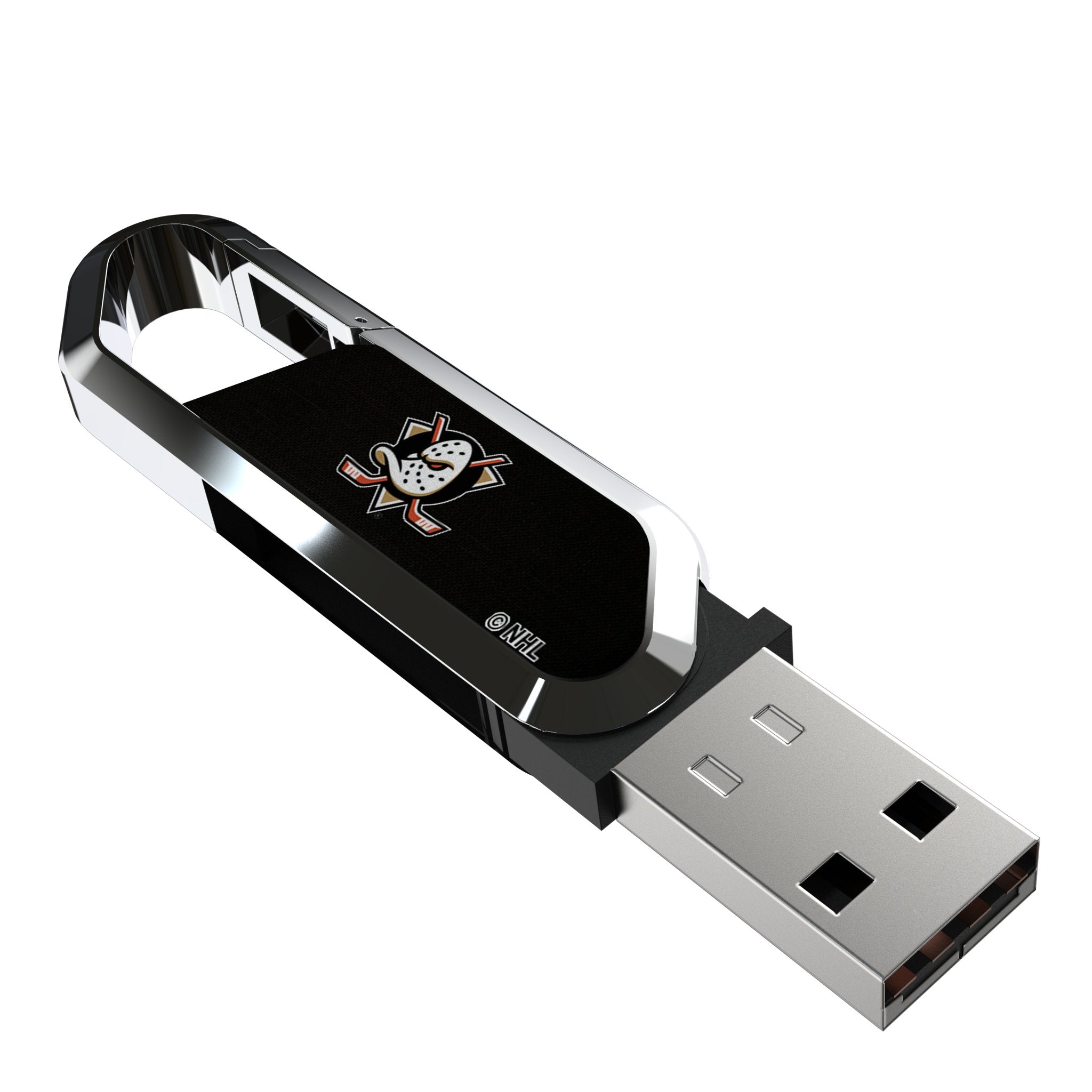Anaheim Ducks Solid USB 64GB Clip Style Flash Drive