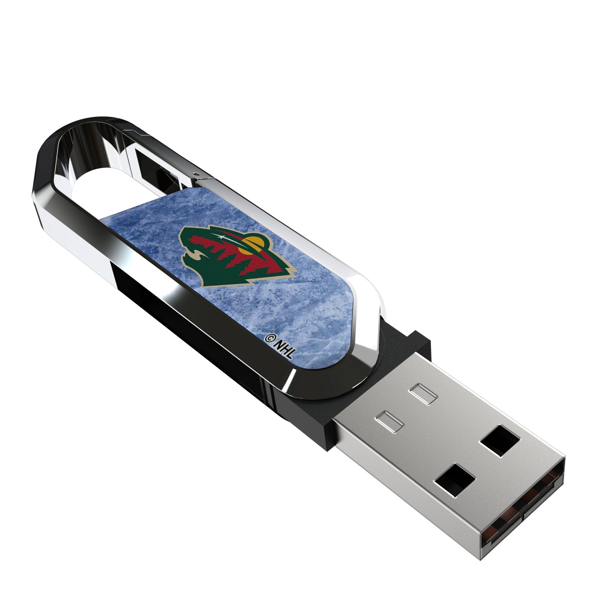 Minnesota Wild Ice Flood USB 64GB Clip Style Flash Drive 1