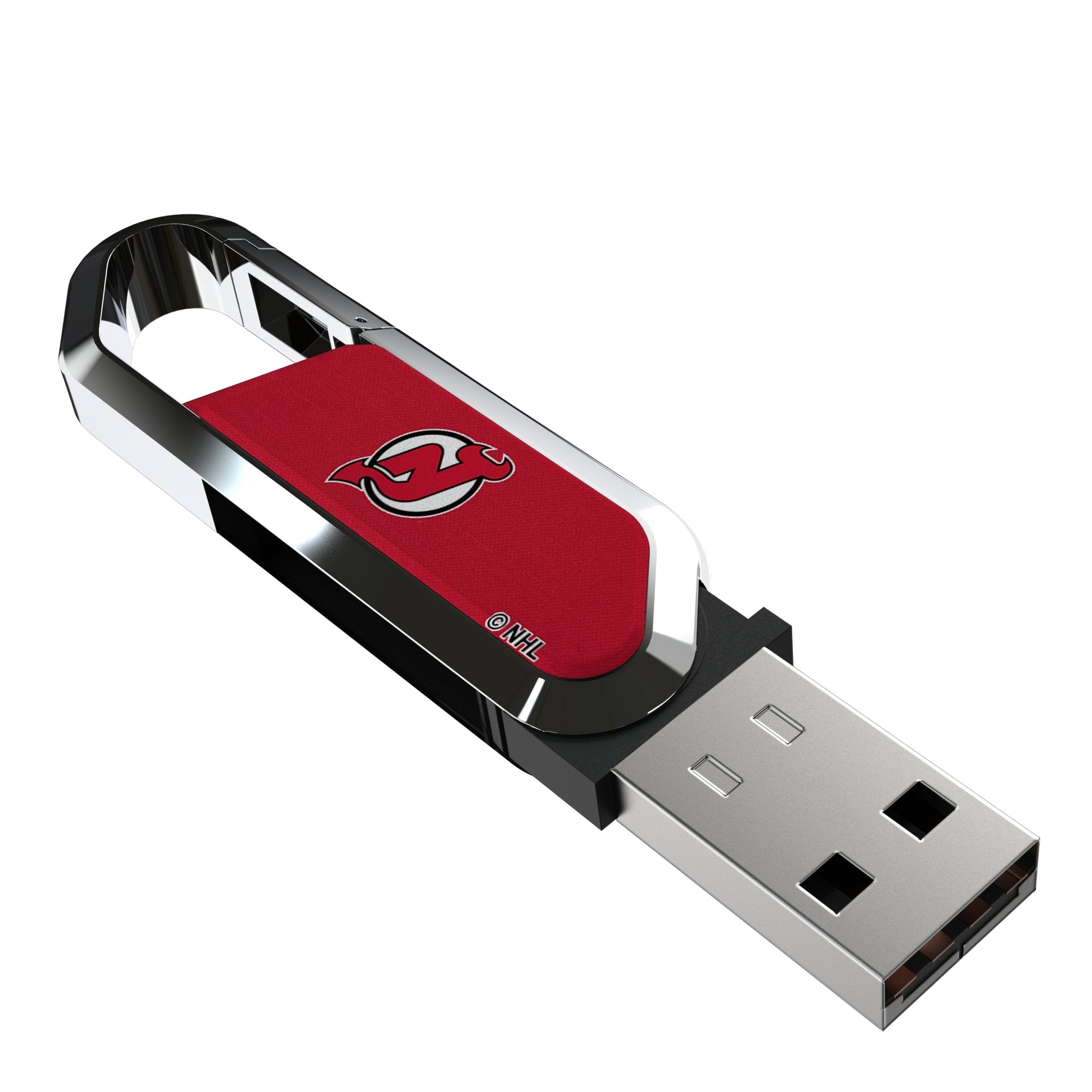 New Jersey Devils Solid USB 64GB Clip Style Flash Drive