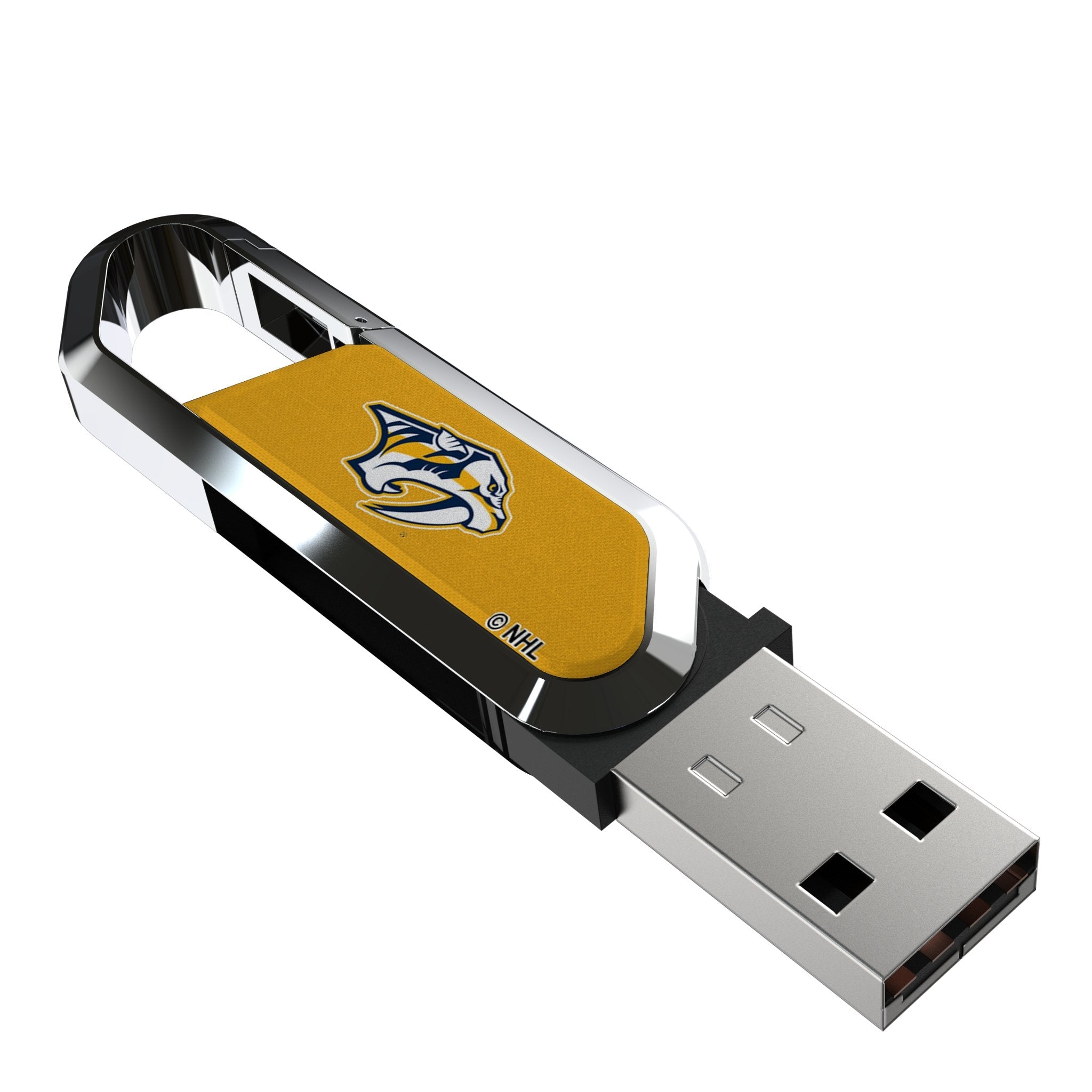 Nashville Predators Solid USB 64GB Clip Style Flash Drive