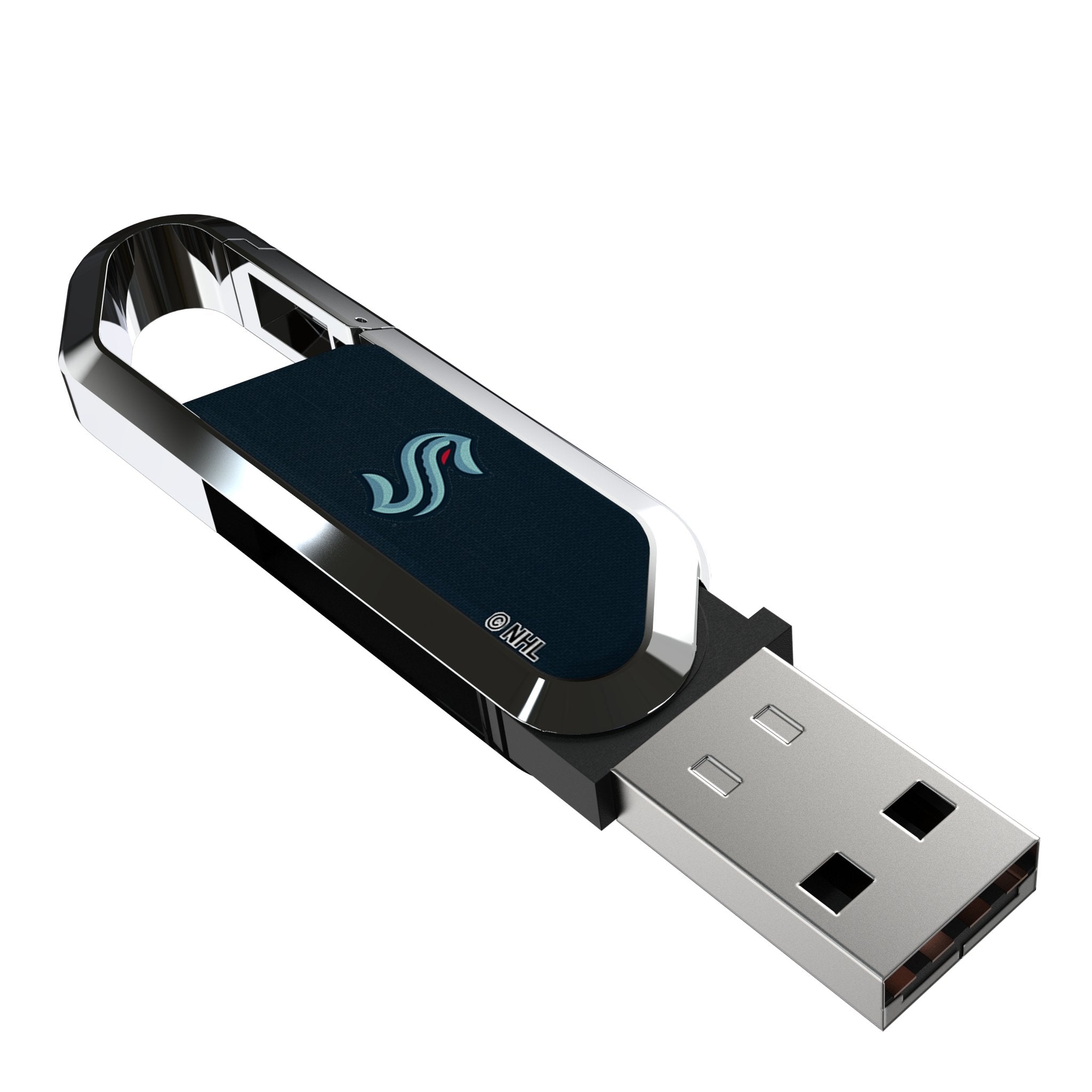Seattle Kraken Solid USB 64GB Clip Style Flash Drive