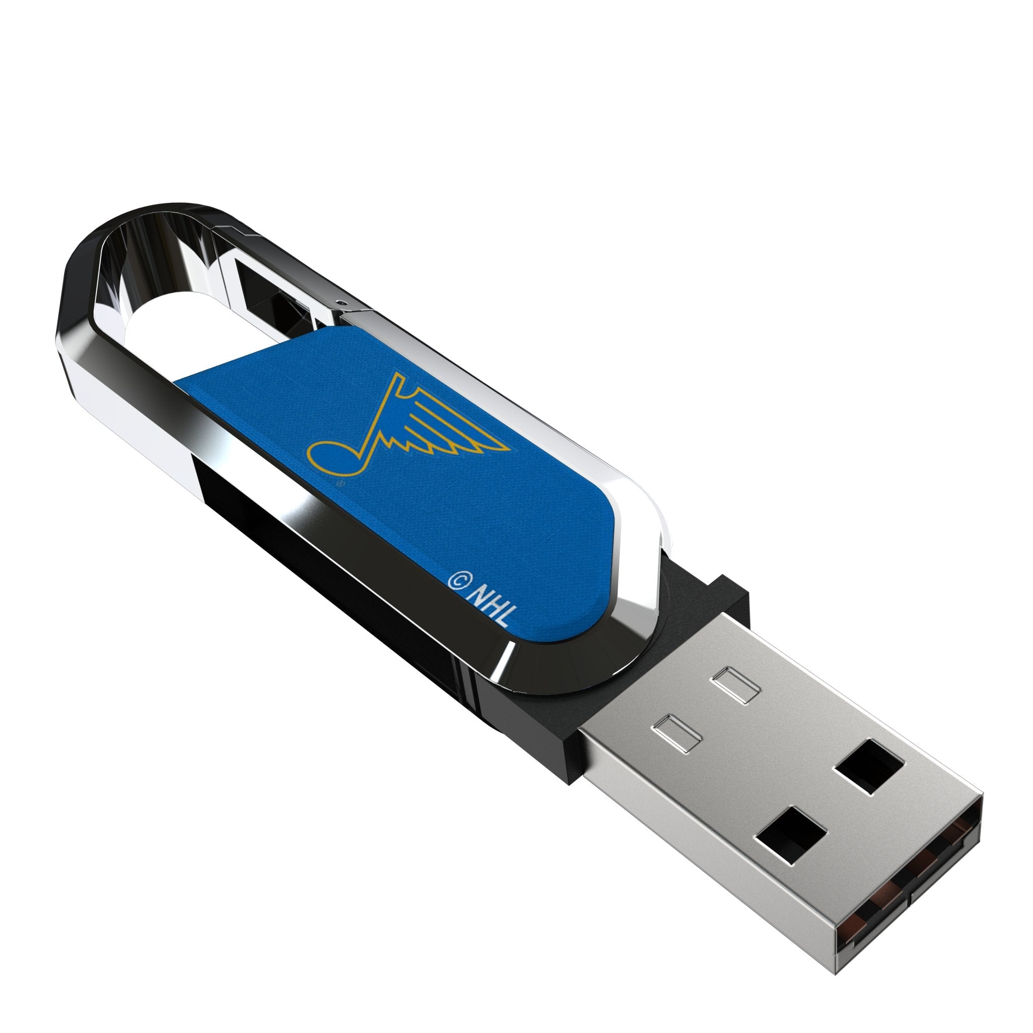 St. Louis Blues Solid USB 64GB Clip Style Flash Drive
