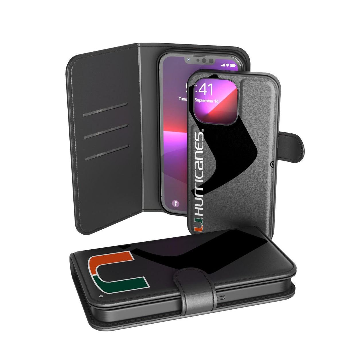 Miami Hurricanes Tilt Wallet Case 1