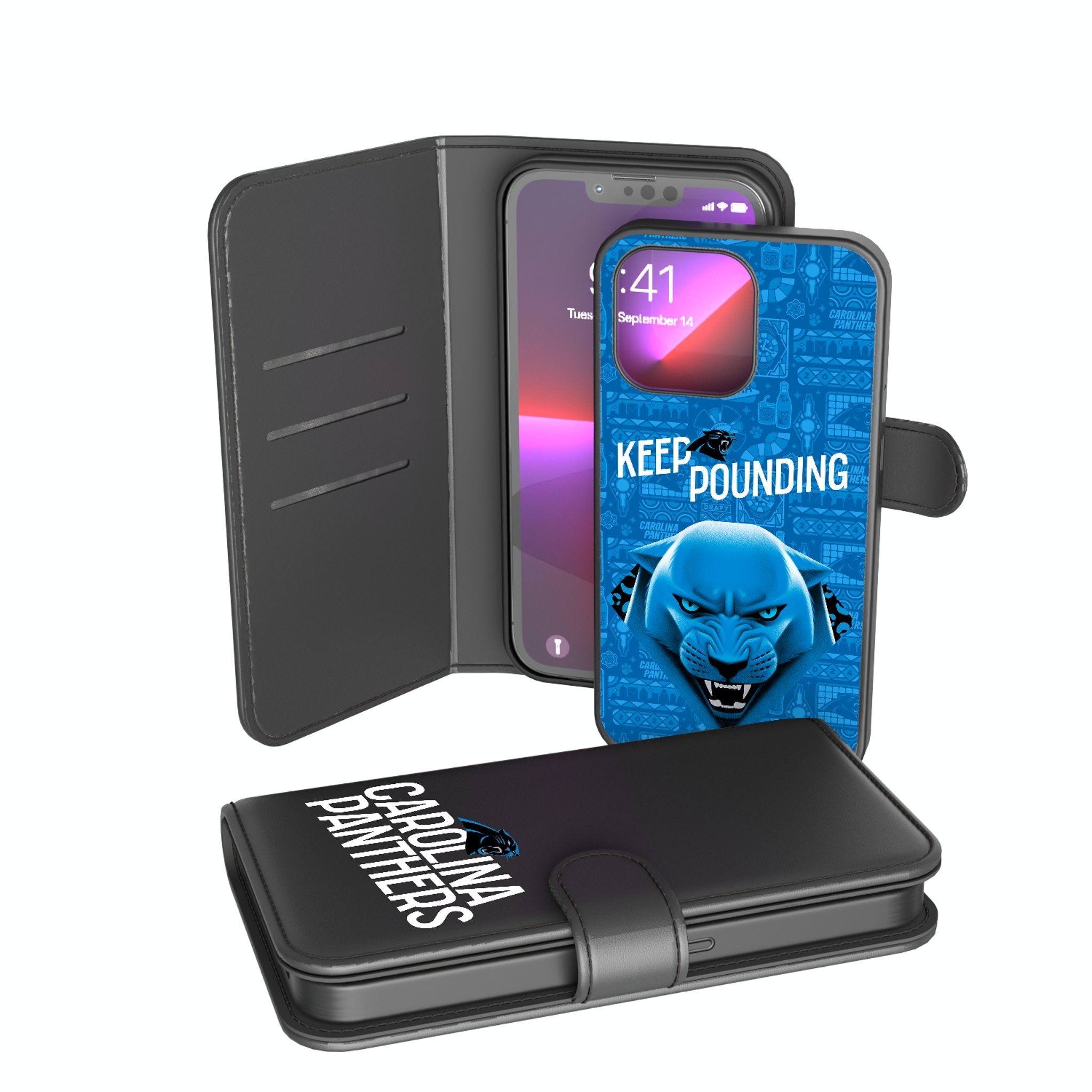 Carolina Panthers 2024 Illustrated Limited Edition Wallet Phone Case 1