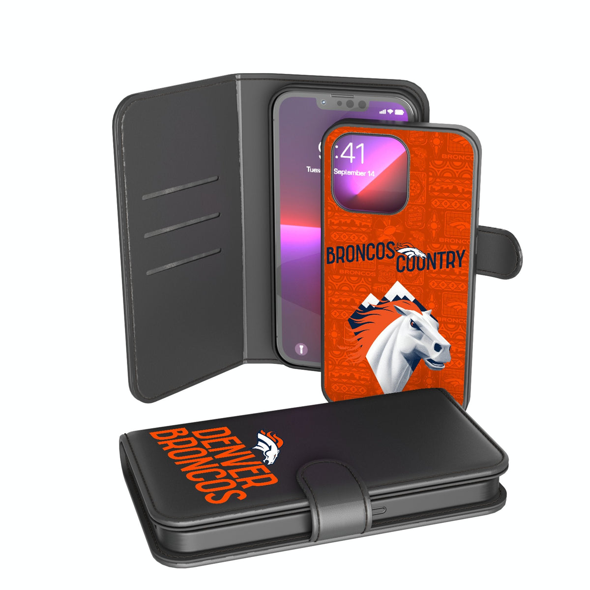 Denver Broncos 2024 Illustrated Limited Edition Wallet Phone Case 1