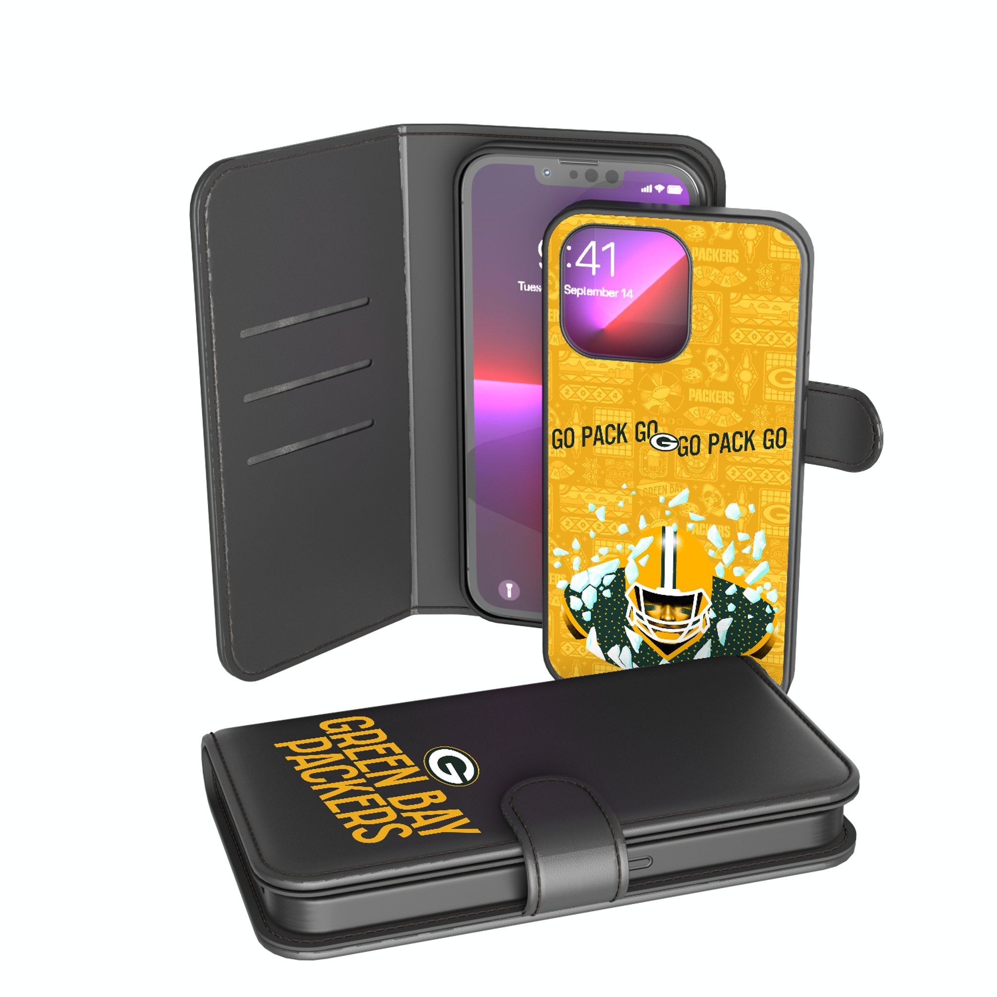 Green Bay Packers 2024 Illustrated Limited Edition Wallet Phone Case 1