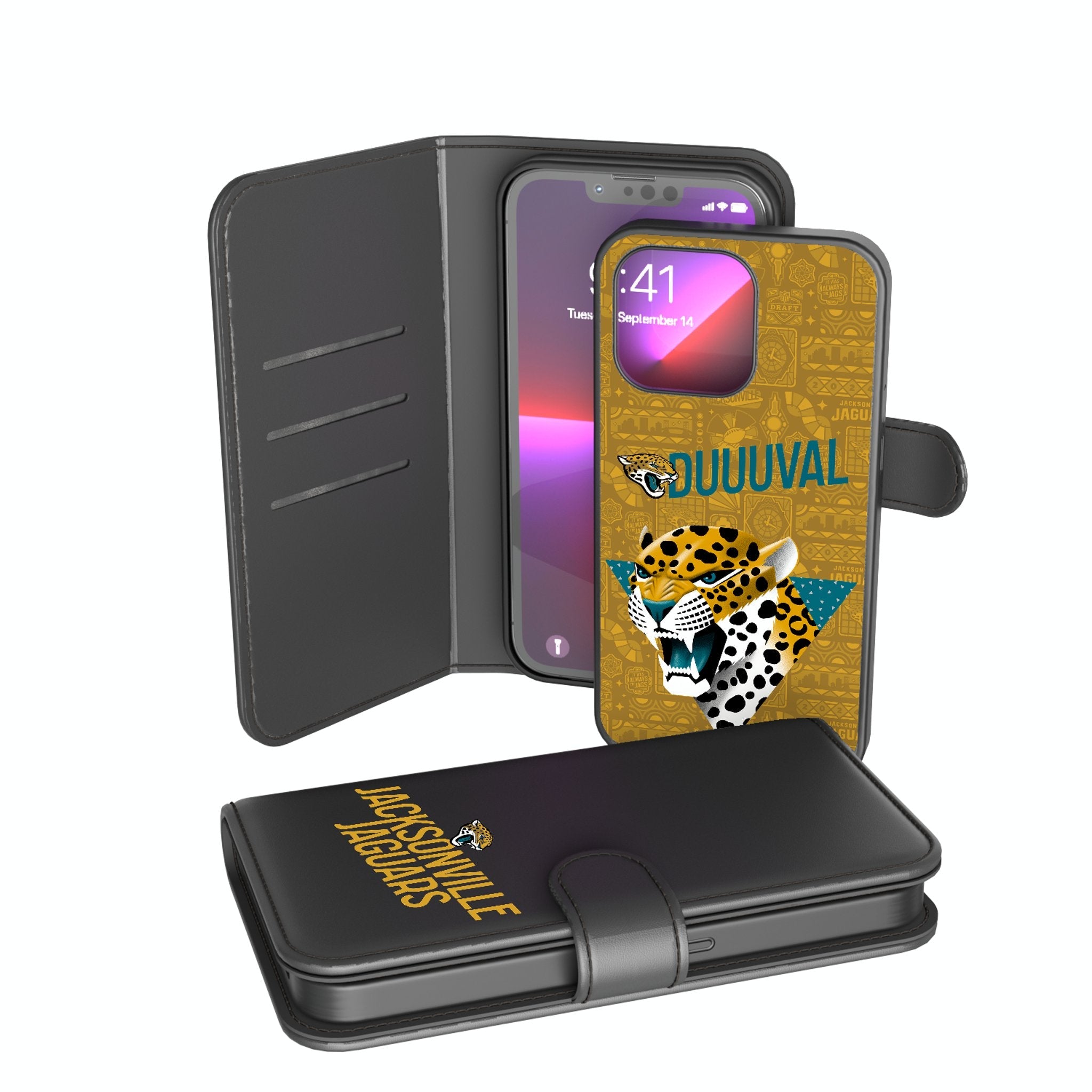 Jacksonville Jaguars 2024 Illustrated Limited Edition Wallet Phone Case