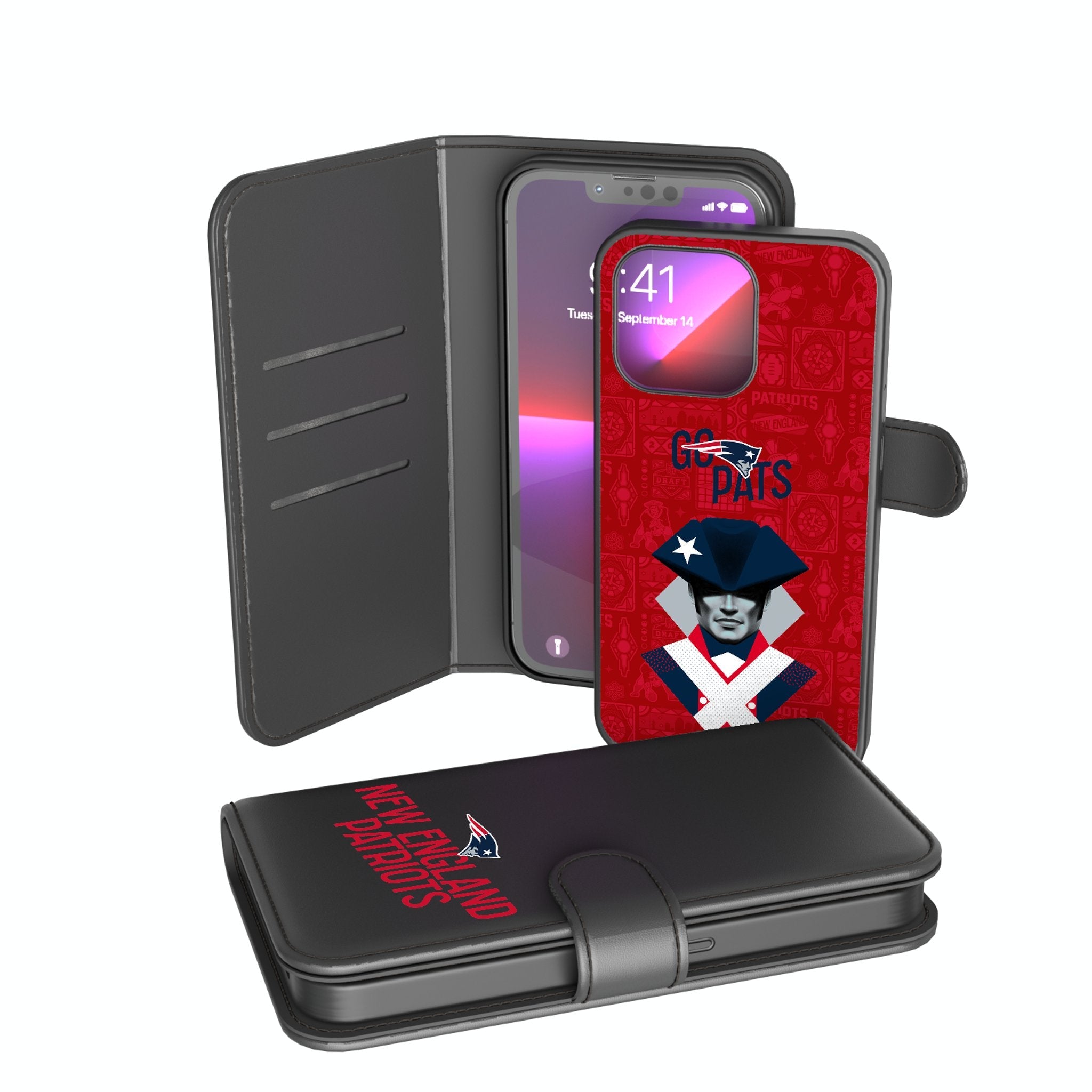 New England Patriots 2024 Illustrated Limited Edition Wallet Phone Case 1