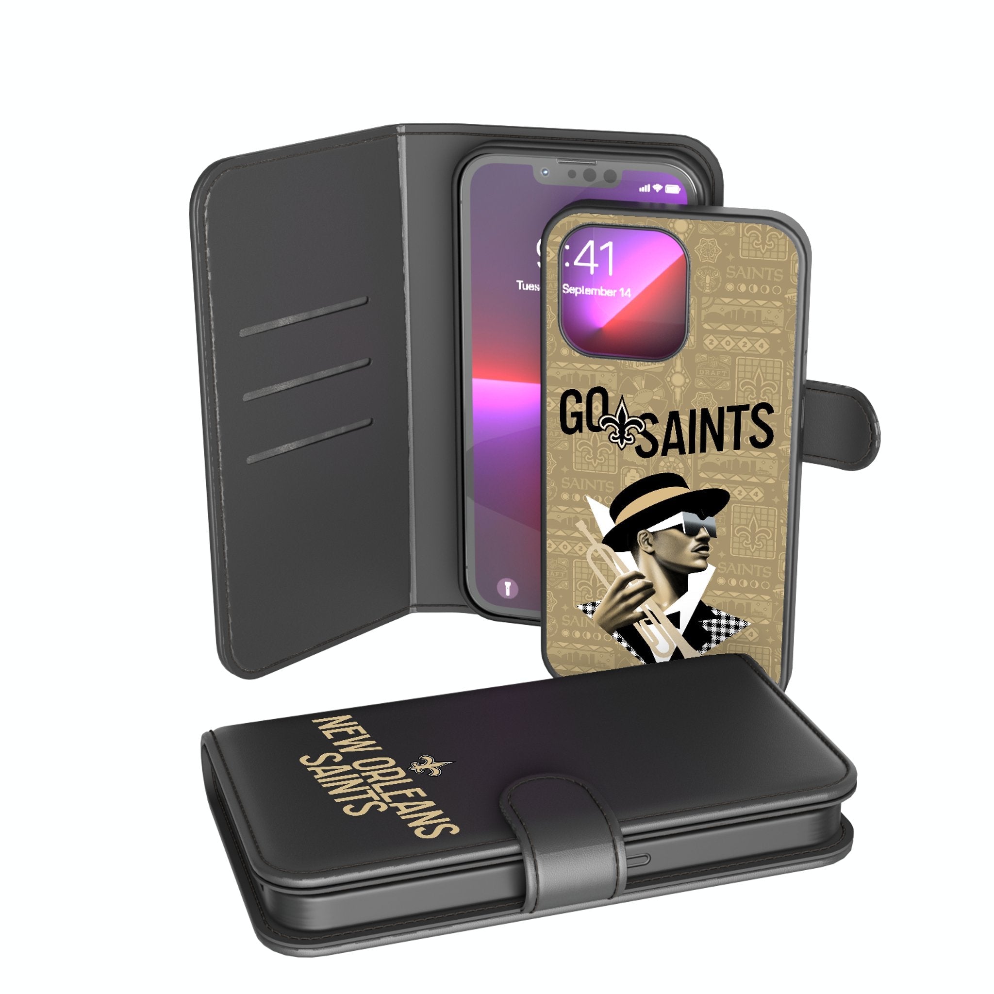 New Orleans Saints 2024 Illustrated Limited Edition Wallet Phone Case 1