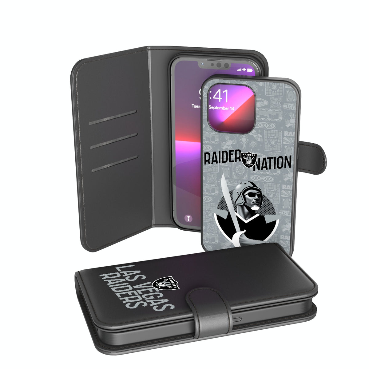 Las Vegas Raiders 2024 Illustrated Limited Edition Wallet Phone Case