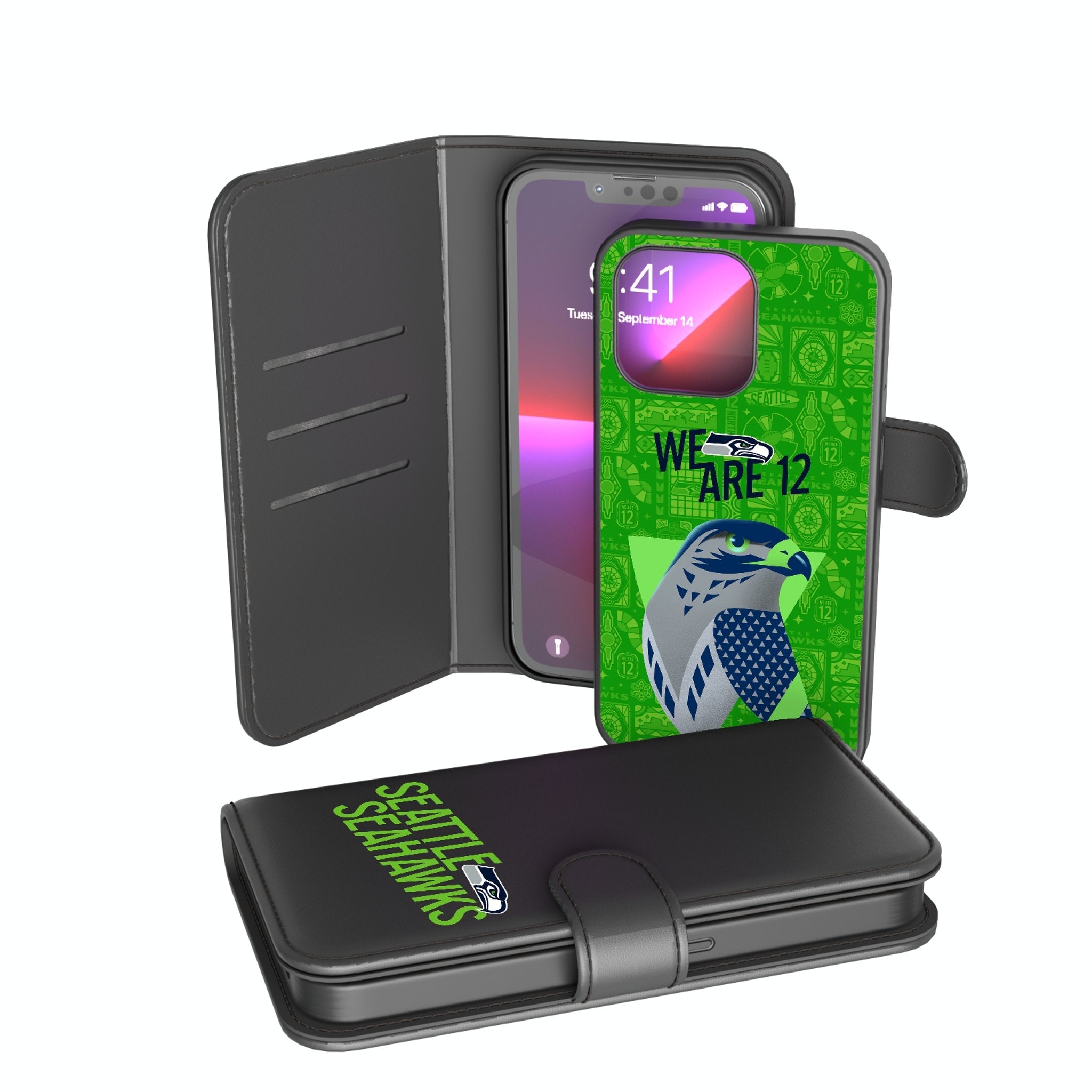 Seattle Seahawks 2024 Illustrated Limited Edition Wallet Phone Case 1