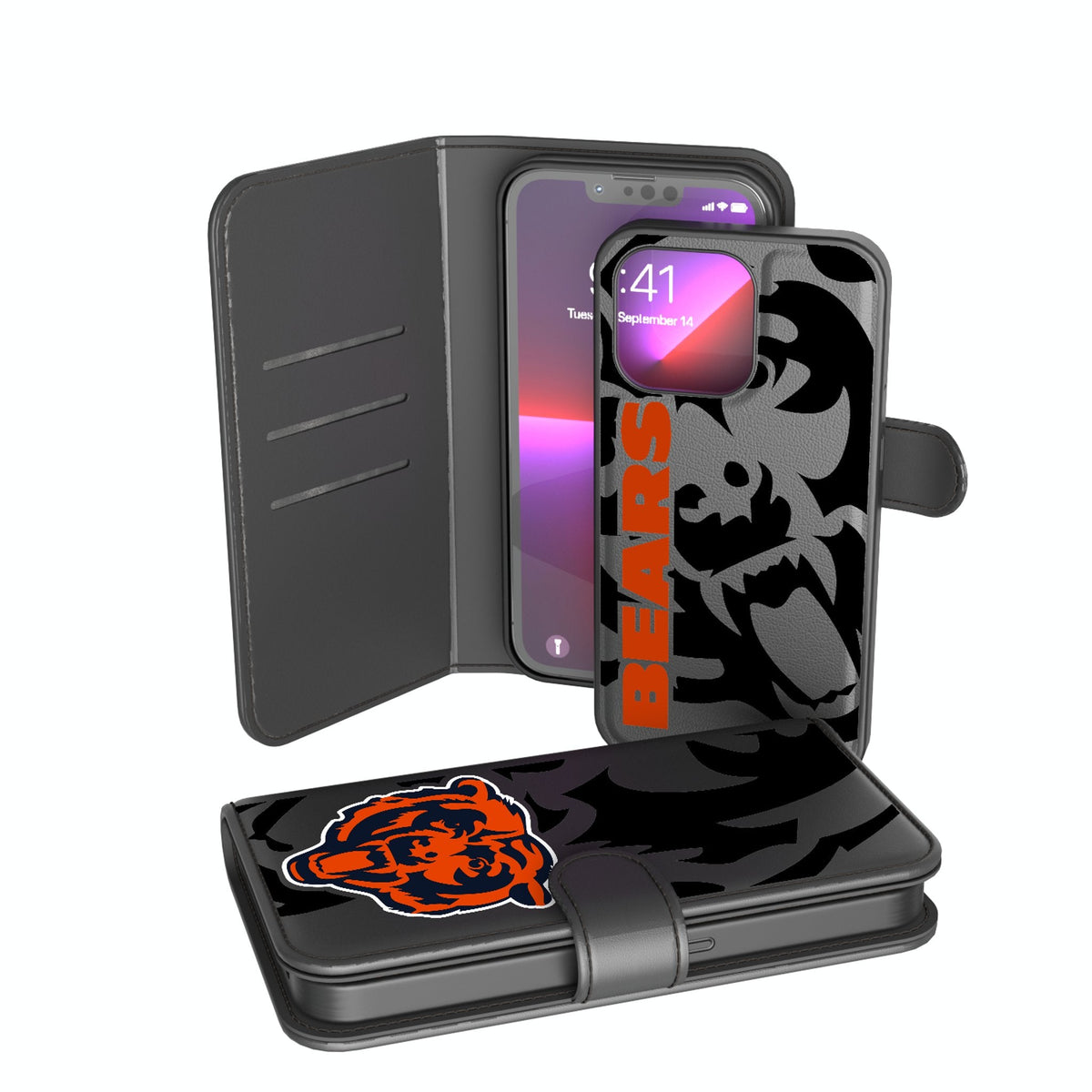 Chicago Bears Monocolor Tilt Wallet Phone Case 1