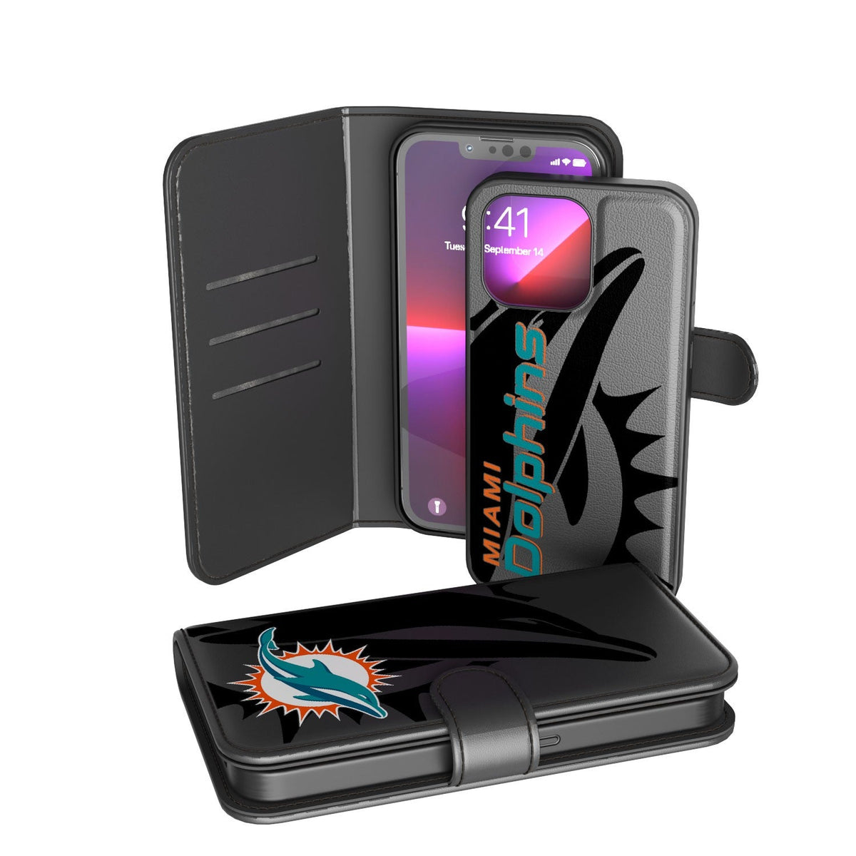 Miami Dolphins Tilt Wallet Case 1