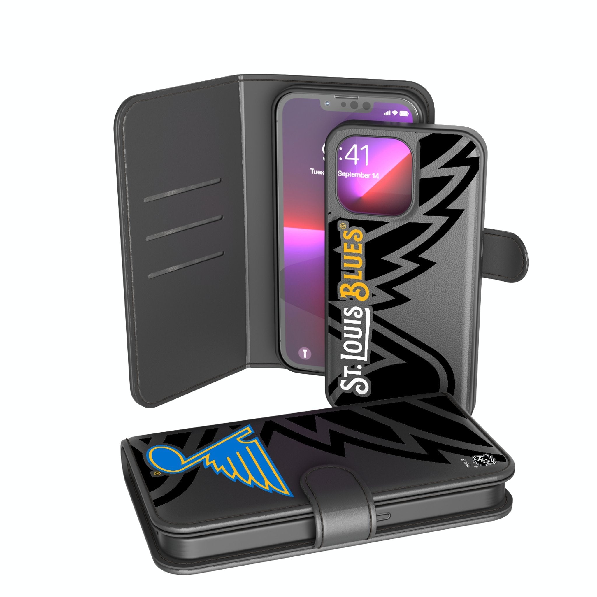 St. Louis Blues Monocolor Tilt Wallet Phone Case for Apple iPhone