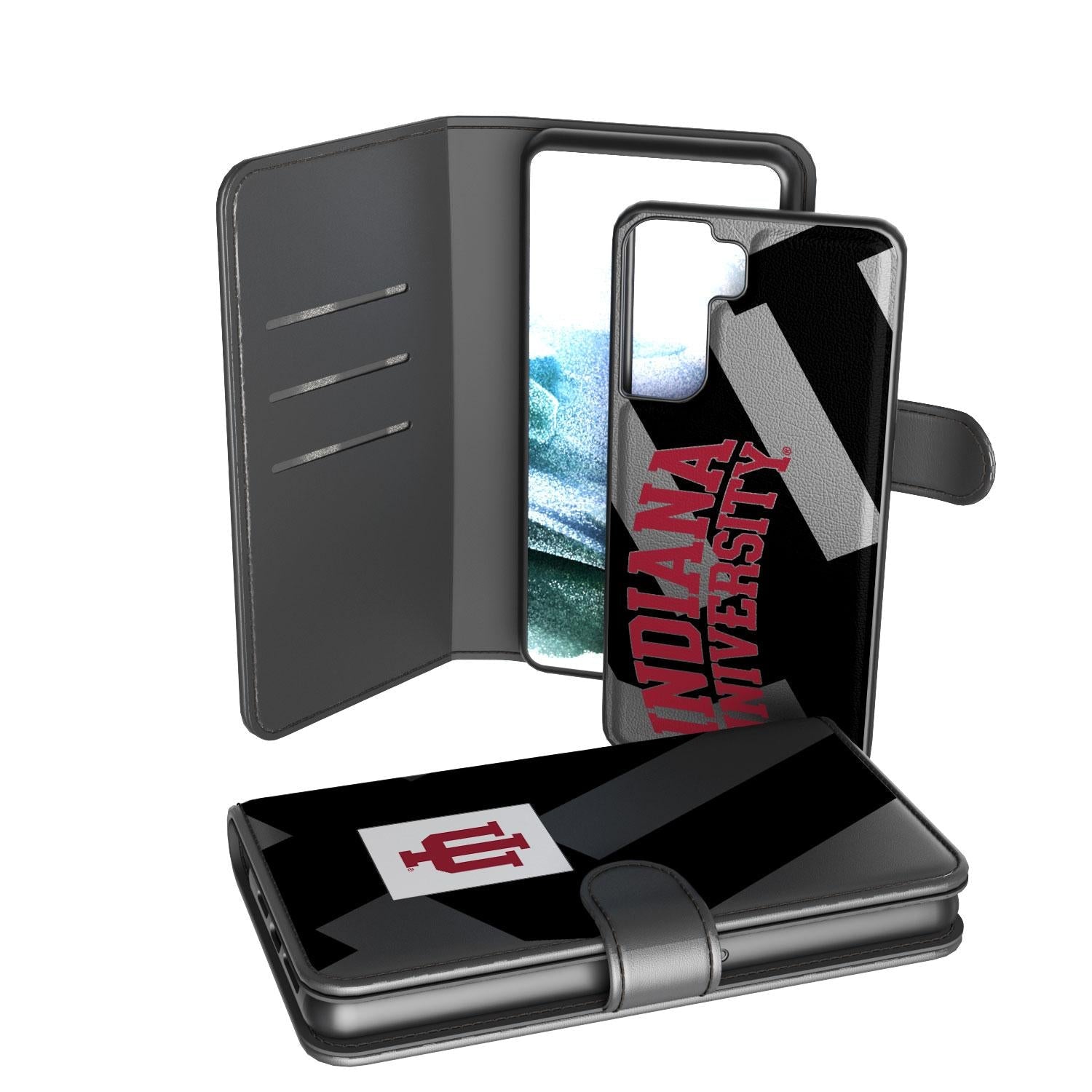 Indiana University Hoosiers Monocolor Tilt Wallet Phone Case for Apple iPhone