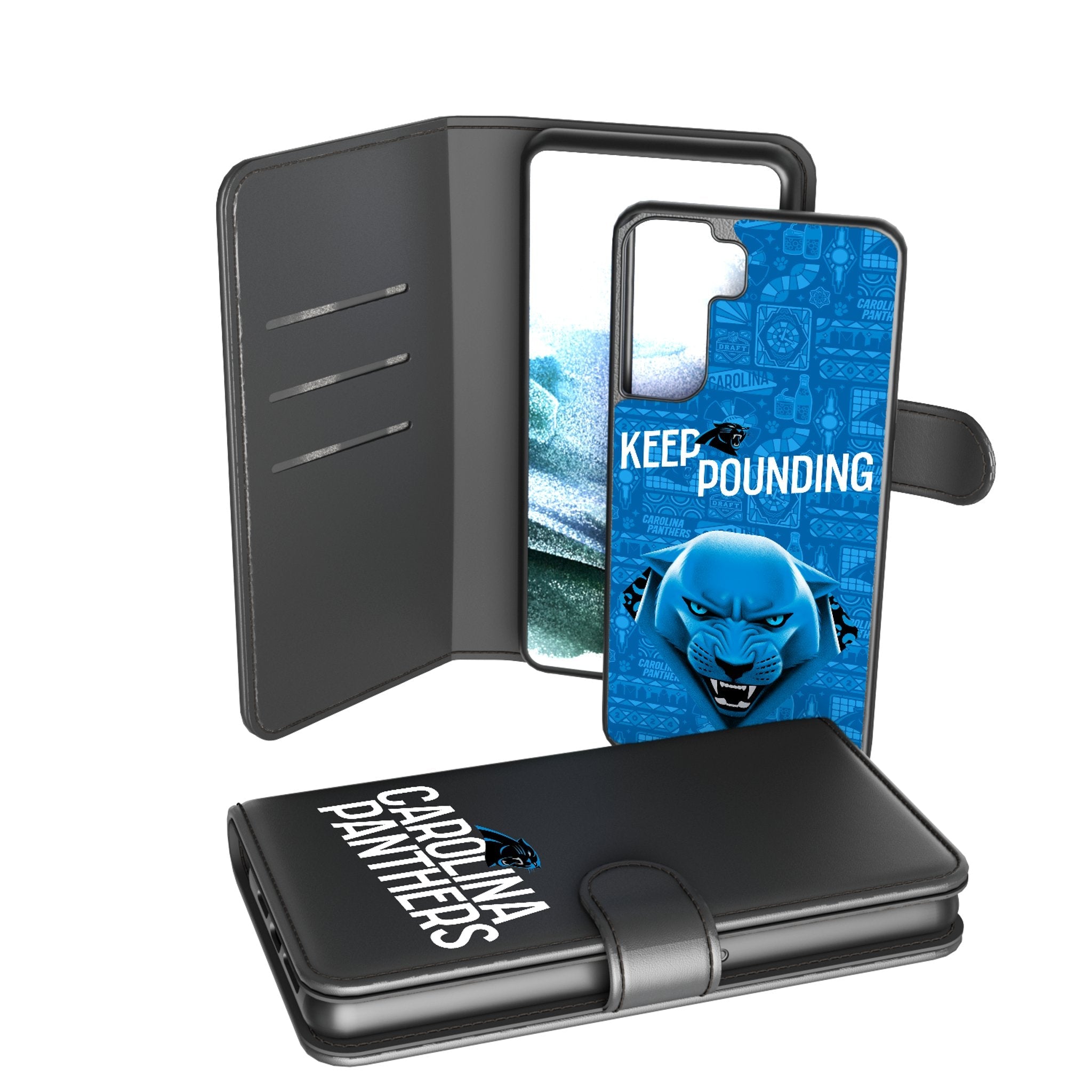 Carolina Panthers 2024 Illustrated Limited Edition Wallet Phone Case 2