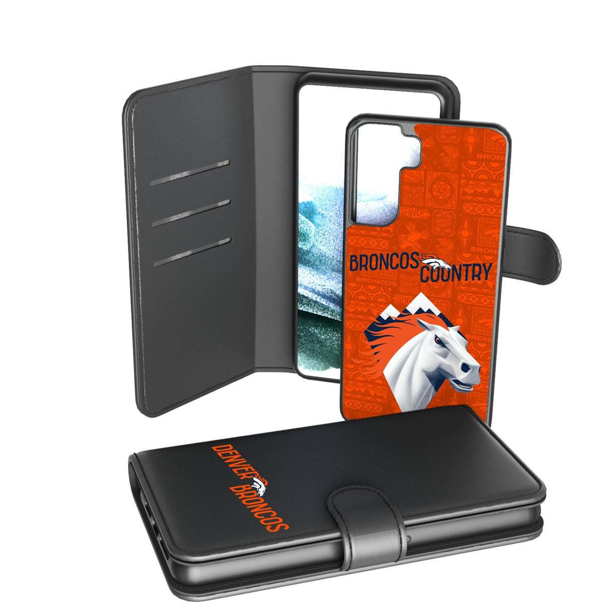 Denver Broncos 2024 Illustrated Limited Edition Wallet Phone Case 2