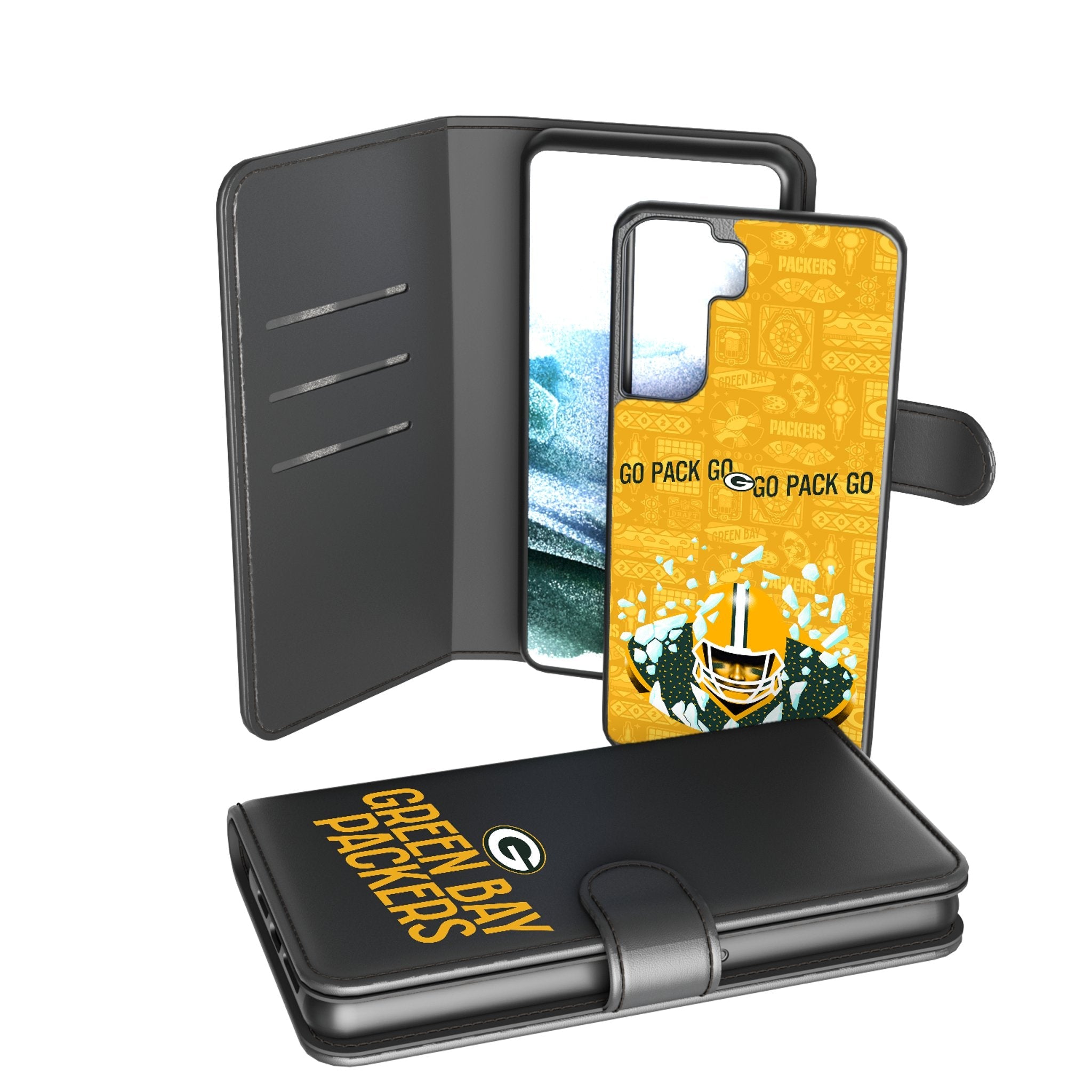 Green Bay Packers 2024 Illustrated Limited Edition Wallet Phone Case 2