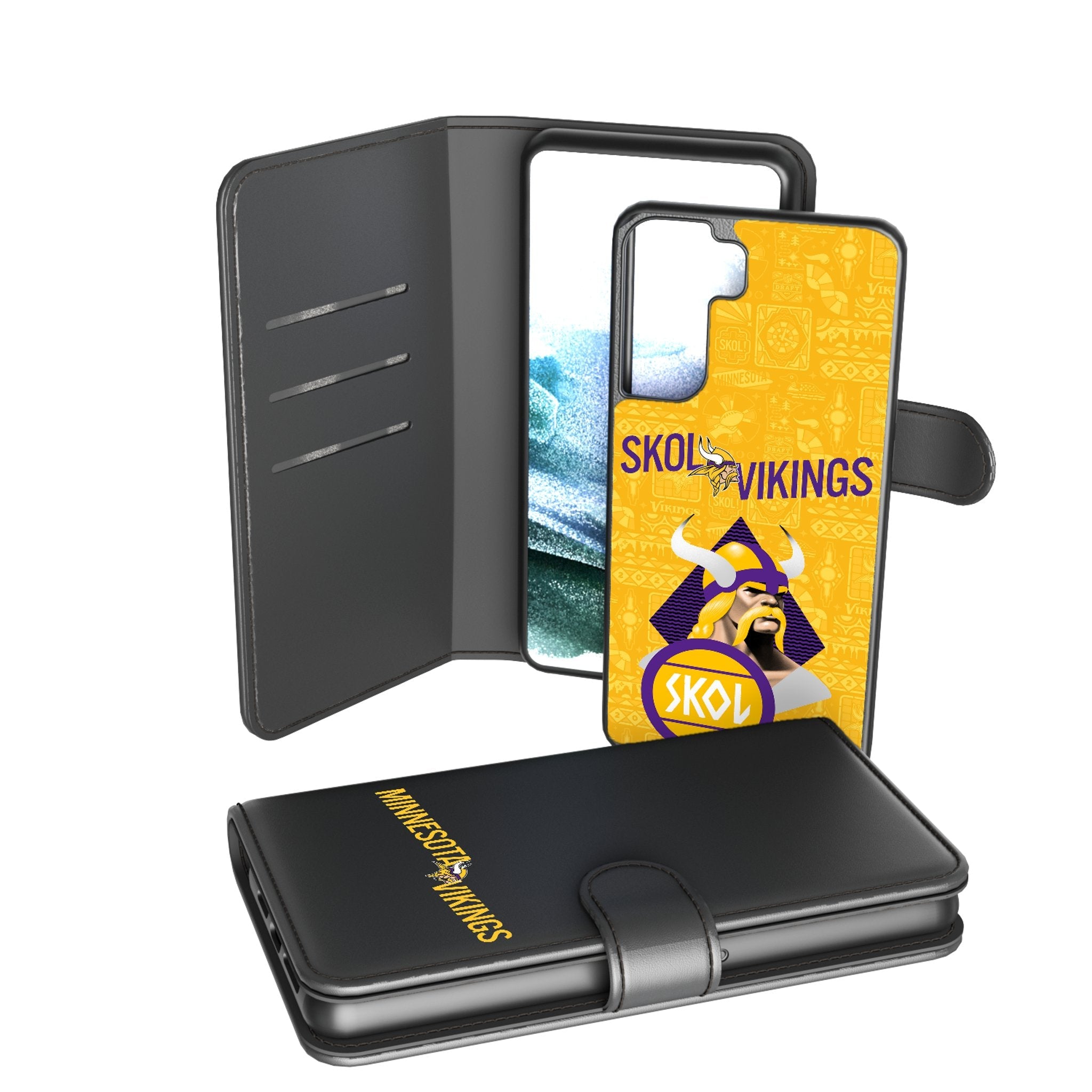 Minnesota Vikings 2024 Illustrated Limited Edition Wallet Phone Case 2