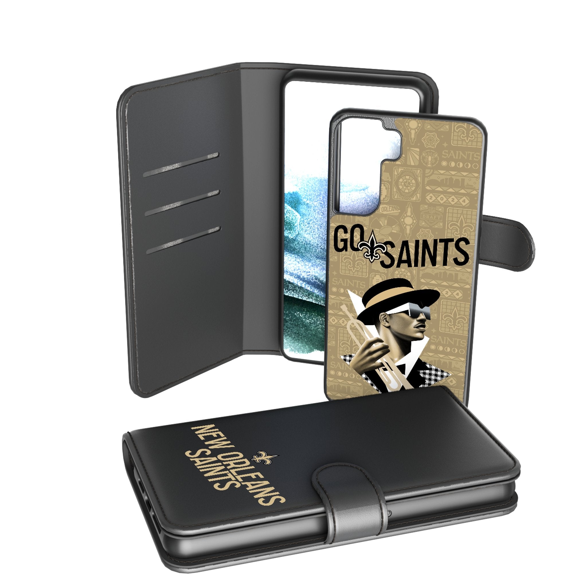 New Orleans Saints 2024 Illustrated Limited Edition Wallet Phone Case 2