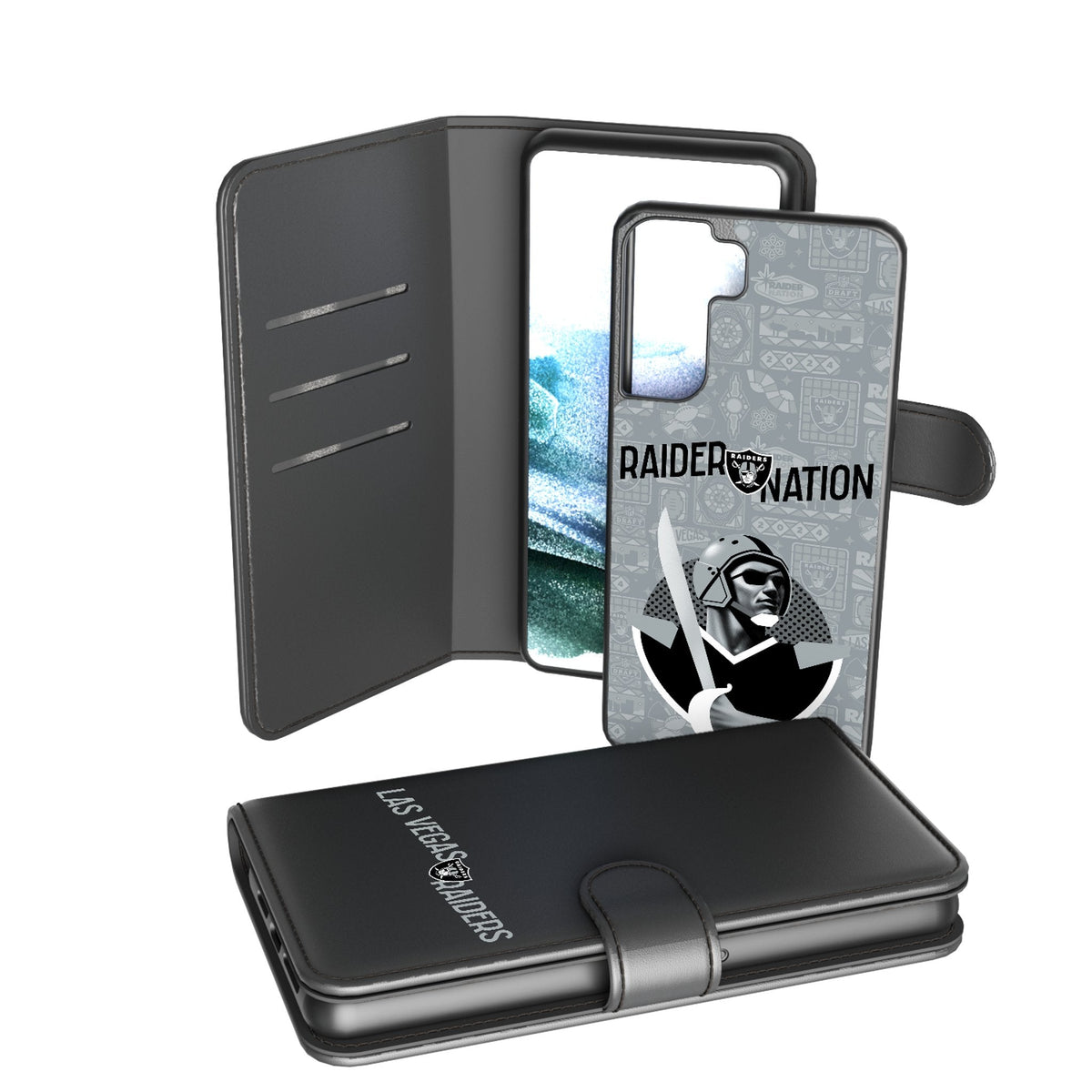 Las Vegas Raiders 2024 Illustrated Limited Edition Wallet Phone Case