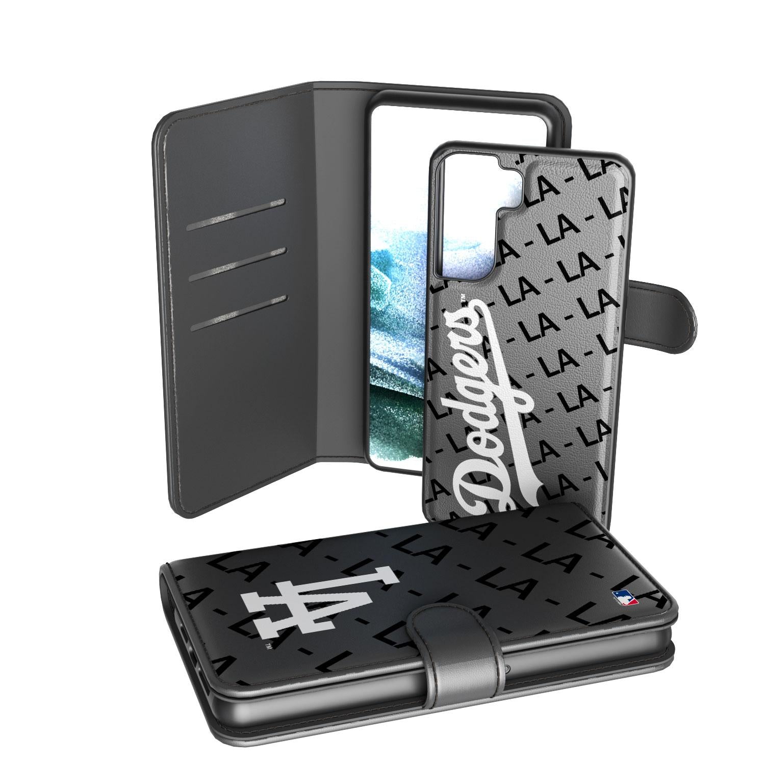 LA Dodgers Monocolor Tilt Wallet Phone Case for Apple iPhone 2