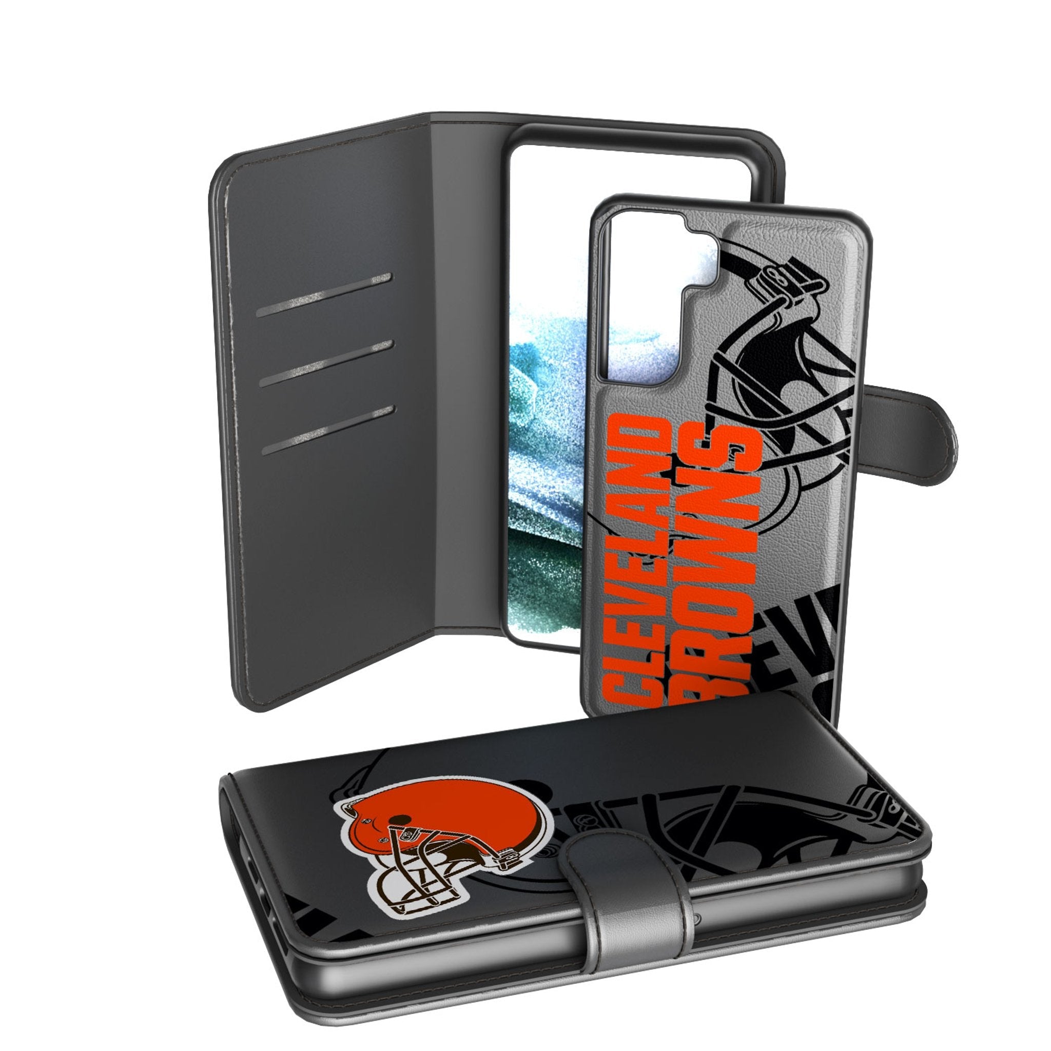 Cleveland Browns Monocolor Tilt Wallet Phone Case for Apple iPhone 2
