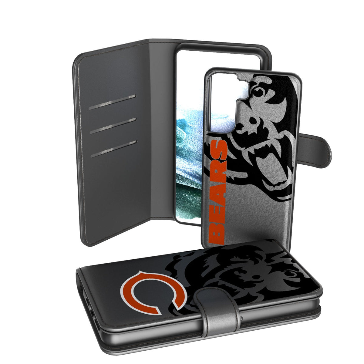 Chicago Bears Monocolor Tilt Wallet Phone Case 2
