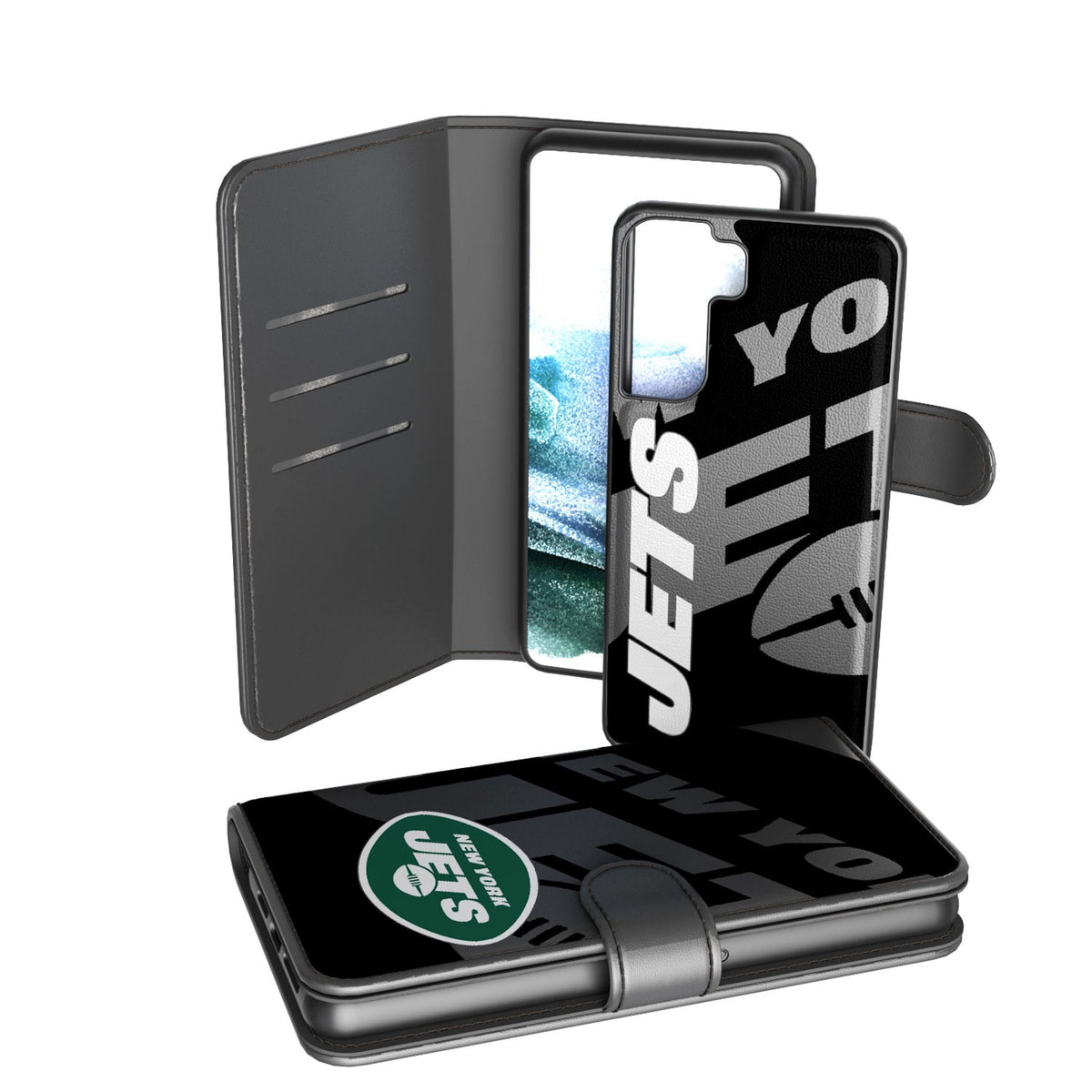 New York Jets Monocolor Tilt Wallet Phone Case 2